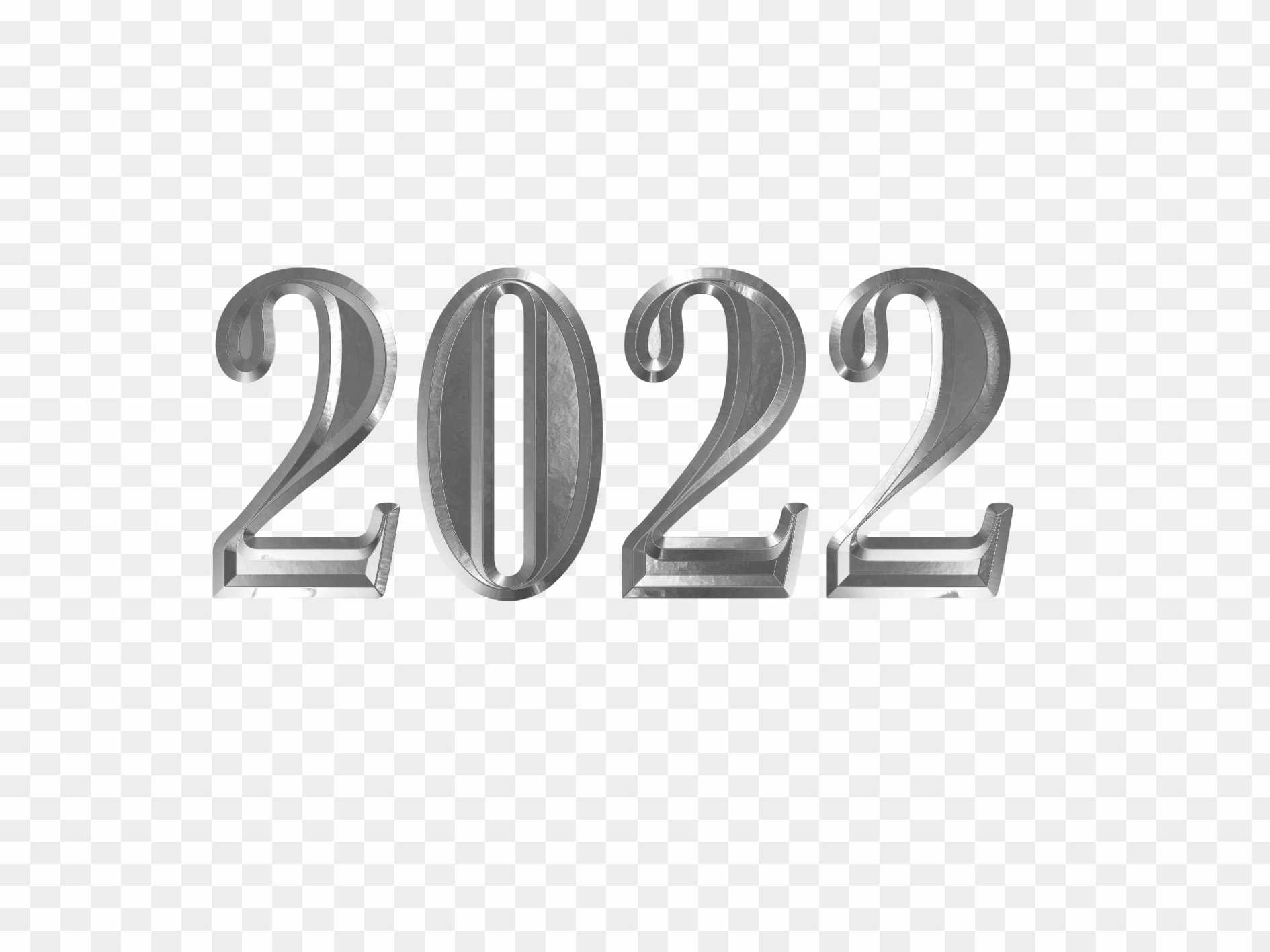 2022 silver font clipart png download