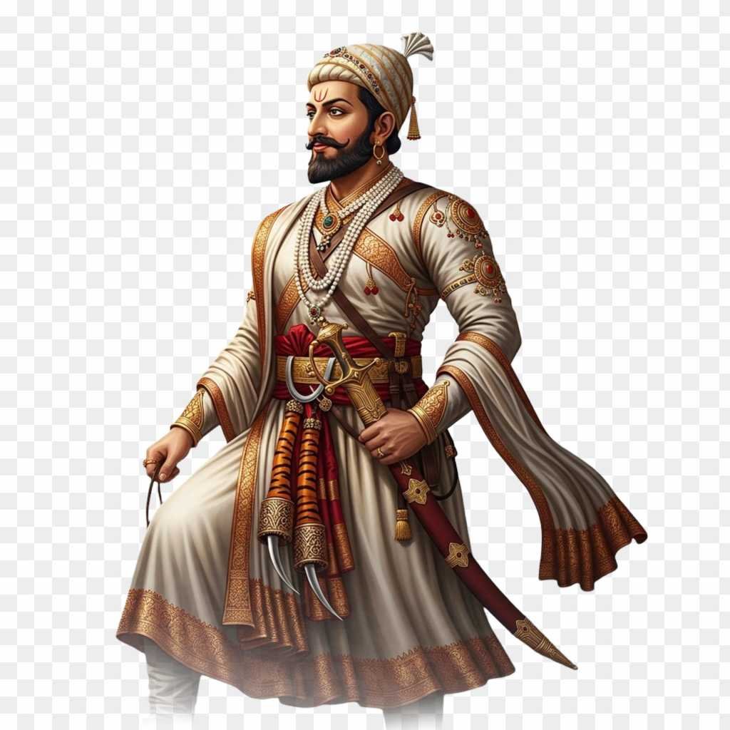 Chhatrapati Shivaji Maharaj Standing PNG | Royal HD Image Download