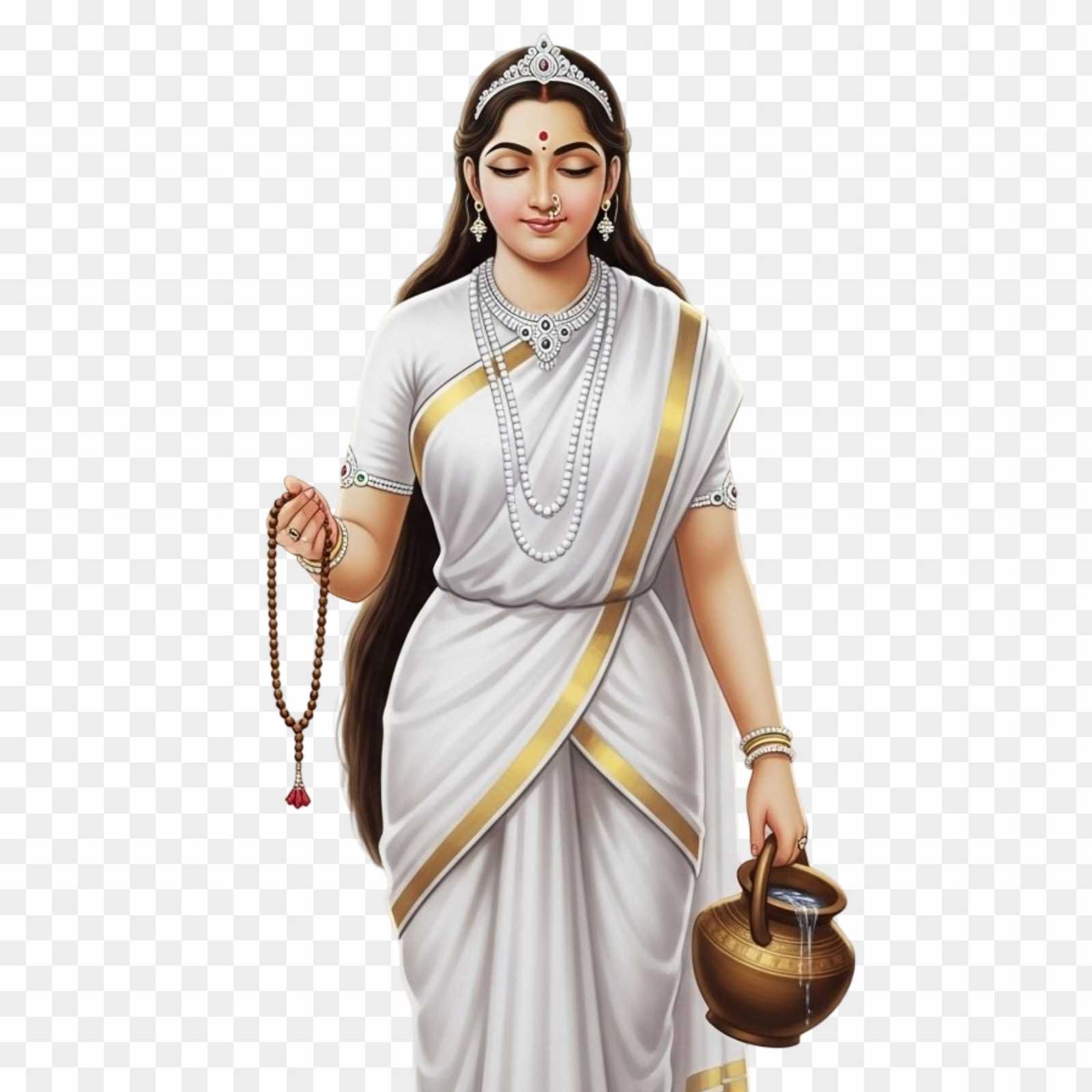 Goddess Brahmacharini PNG hd transparent image