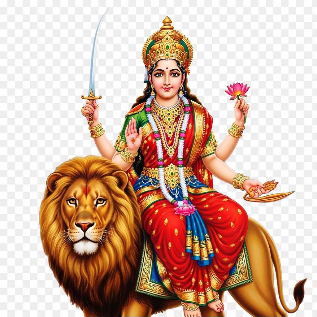 Goddess Katyayani PNG | Navaratri HD Image Download