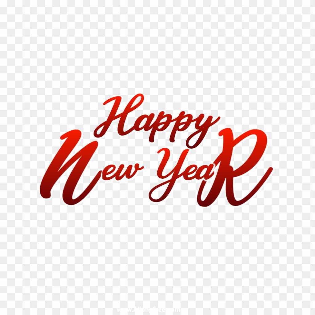 Happy New year text png download 