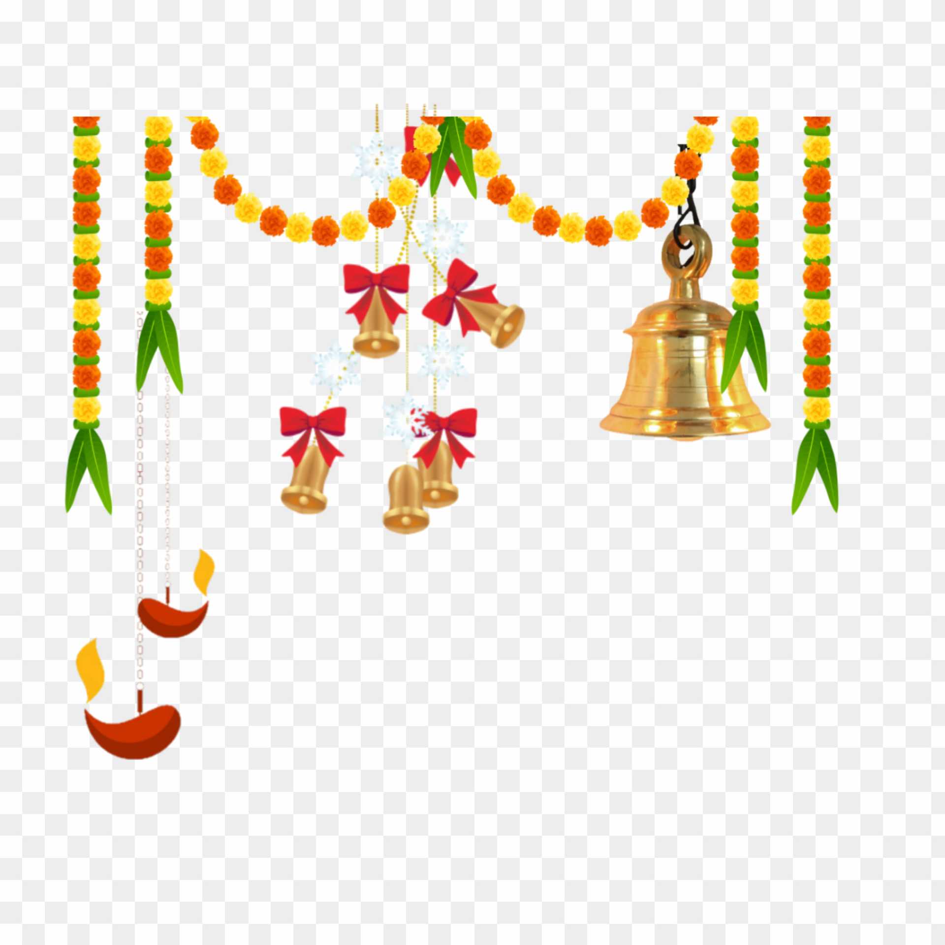 Hindu banner decoration PNG images download 