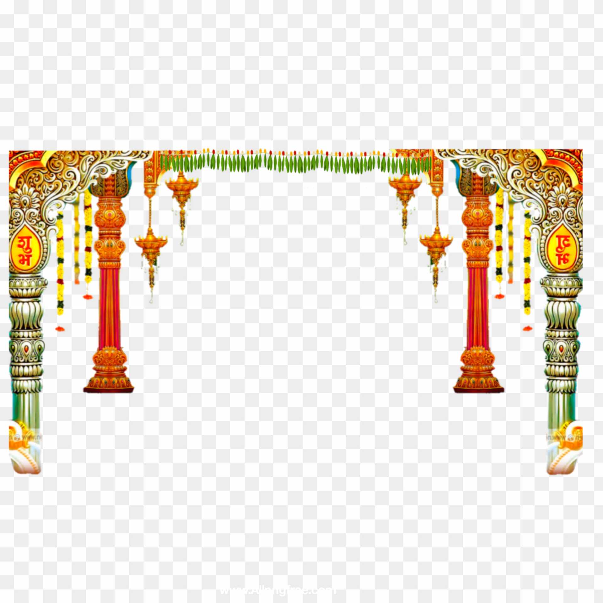 Hindu temple Mandir decoration PNG images