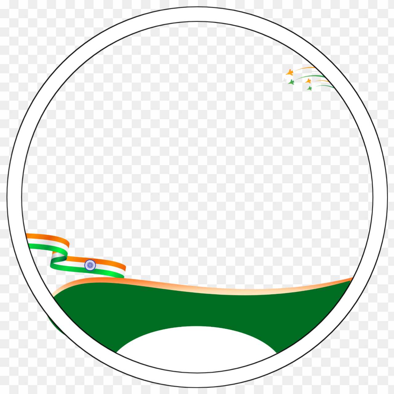 Indian flag Tiranga frame border dp PNG images 