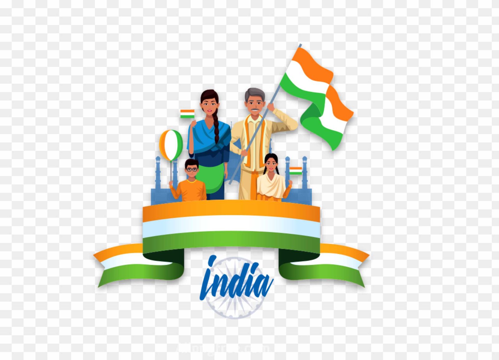 Indian flag with public png images