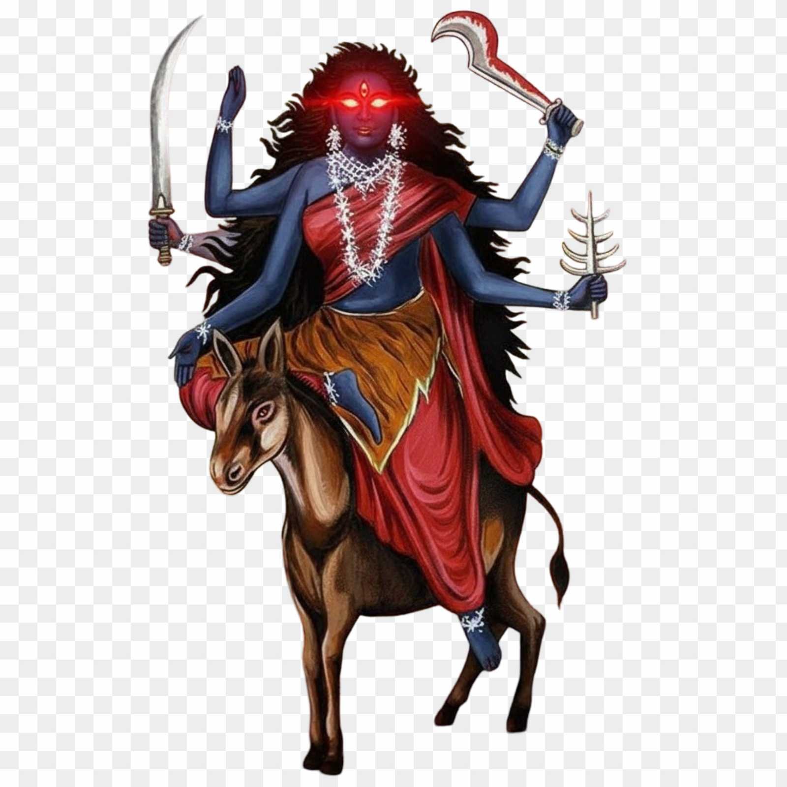 Maa Kalaratri PNG | Fierce Navaratri Goddess Image