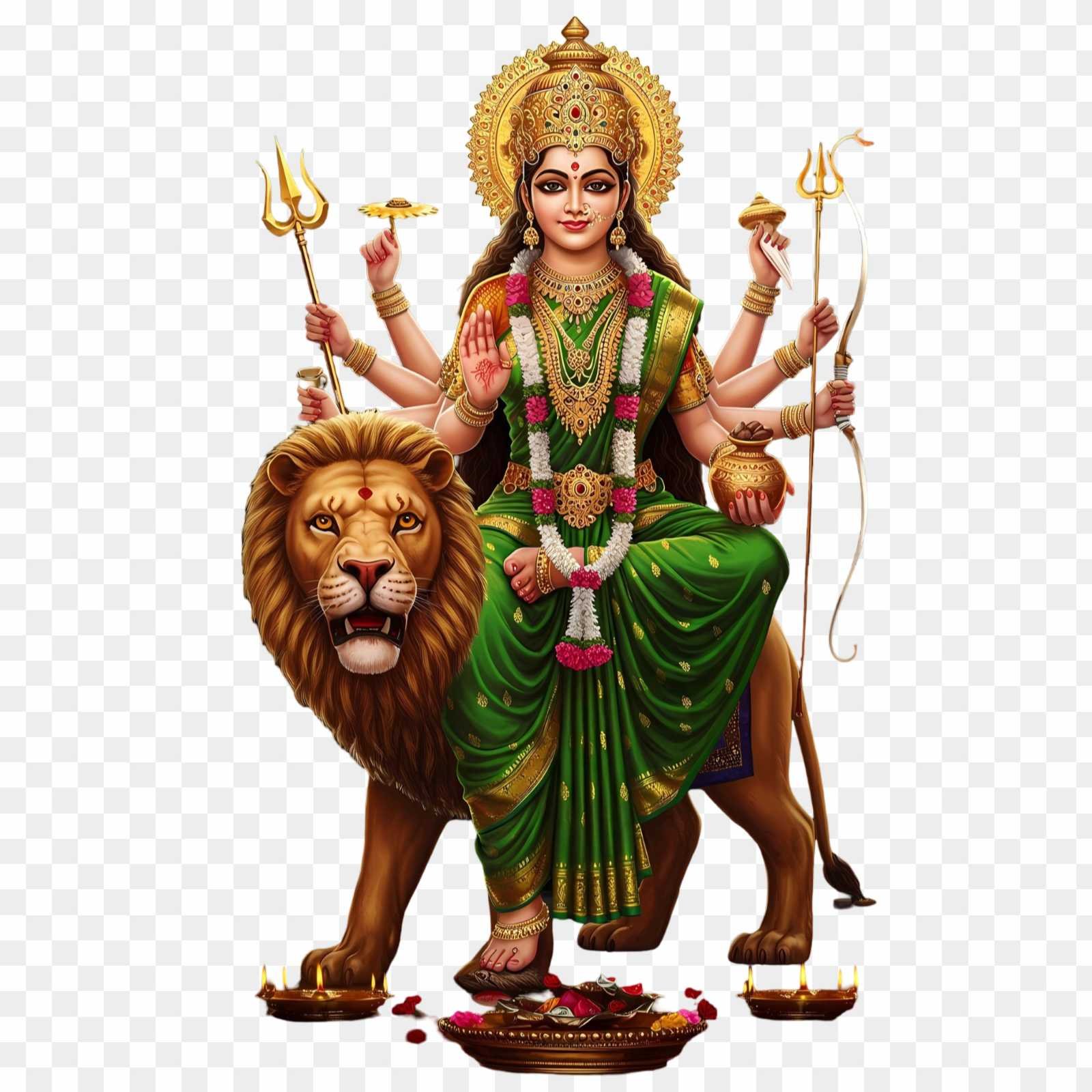 Maa Kushmanda PNG Image | Fourth Navratri Devi HD Photo