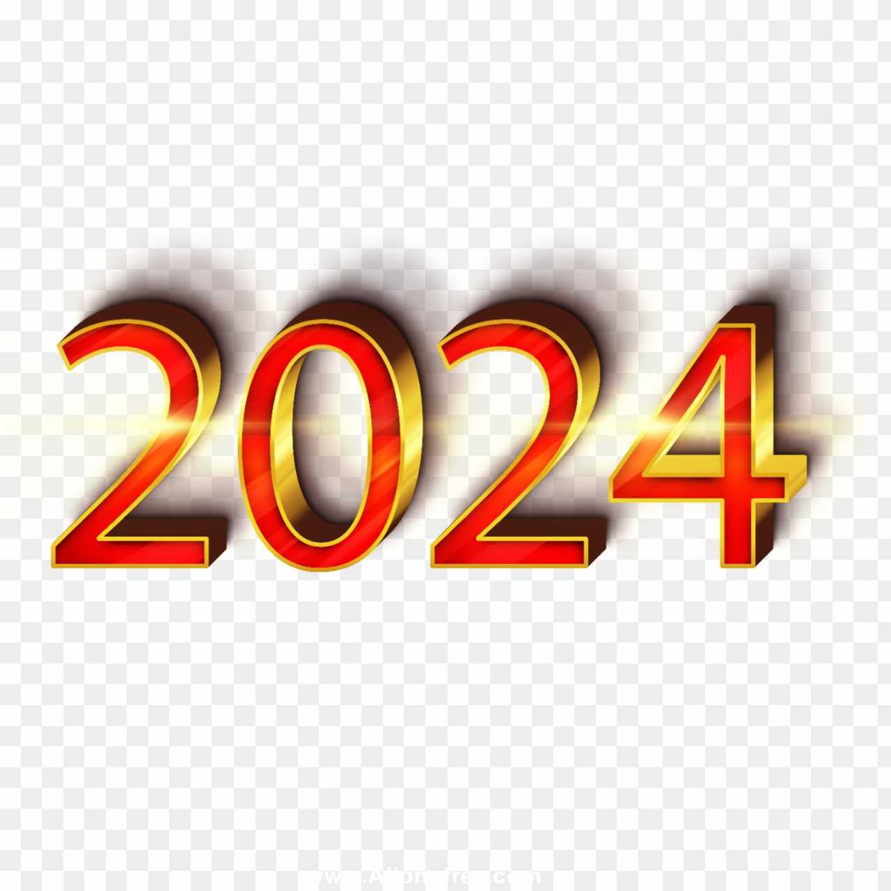 2024 text design PNG transparent images download