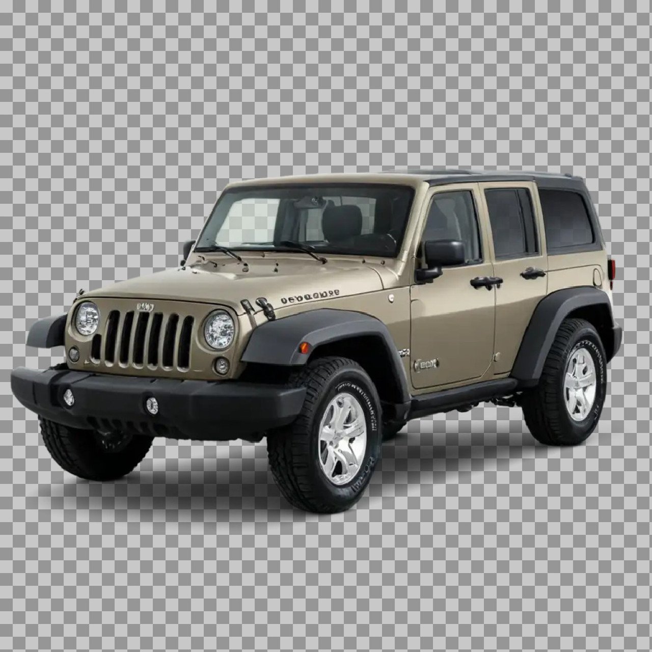 Beige Jeep Wrangler SUV PNG Transparent Image | Off-Road Vehicle