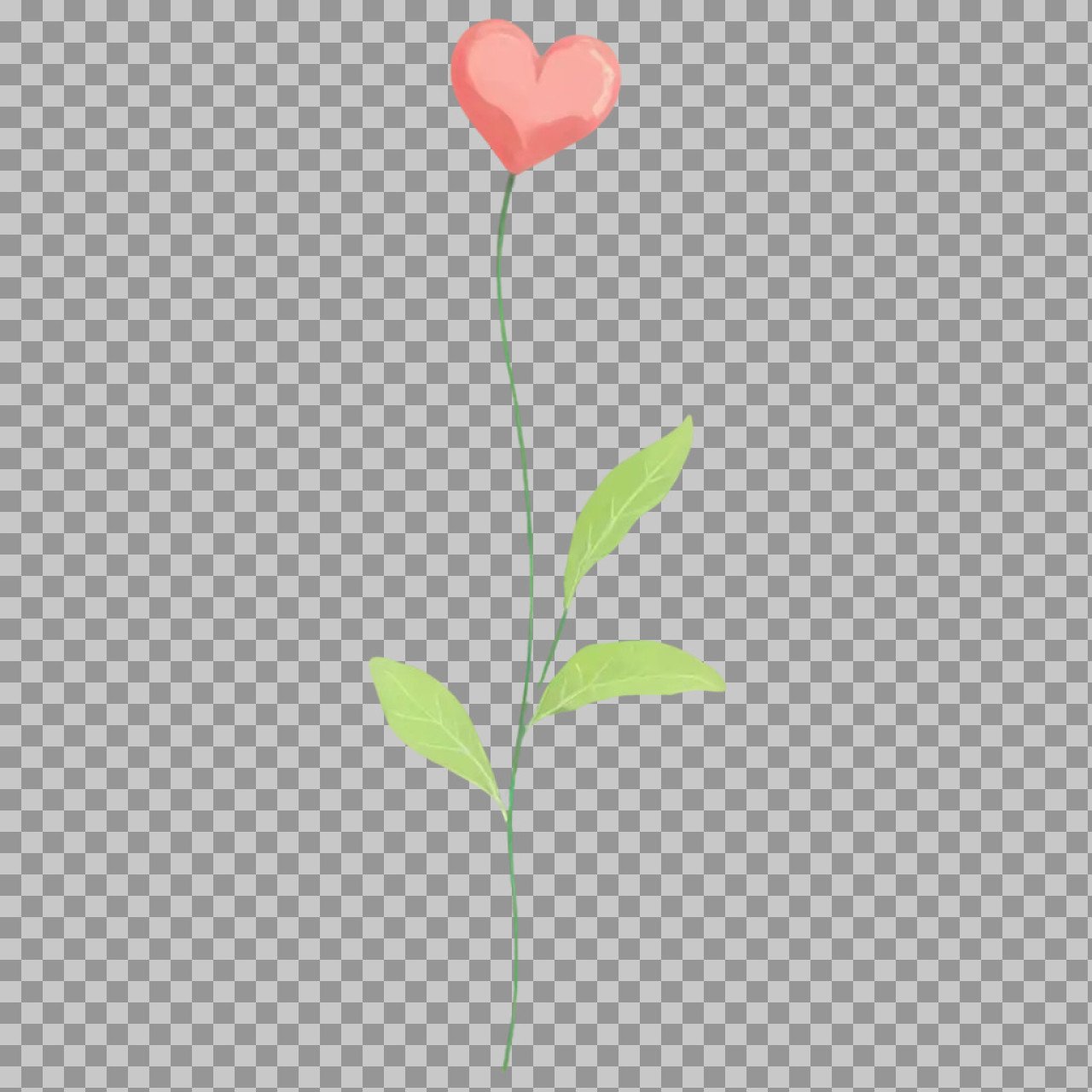 Heart Shaped Flower PNG Transparent Image | Romantic Floral PNG