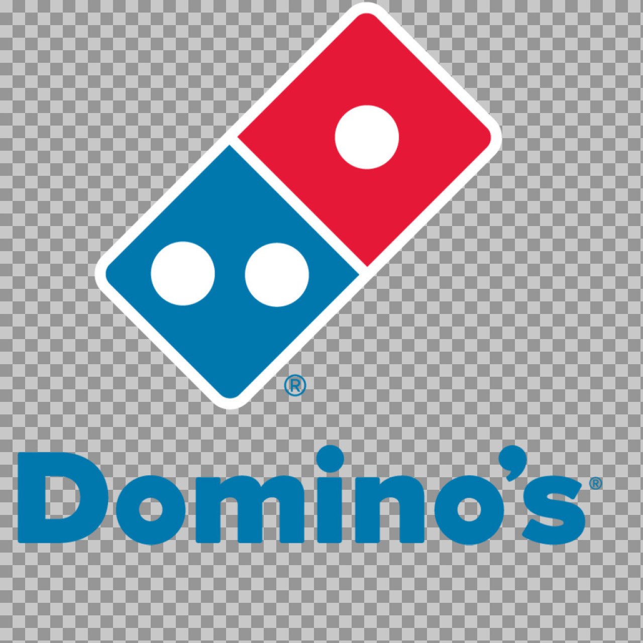 Domino’s Pizza Logo PNG | Domino’s Wordmark & Pizza Tiles Icon