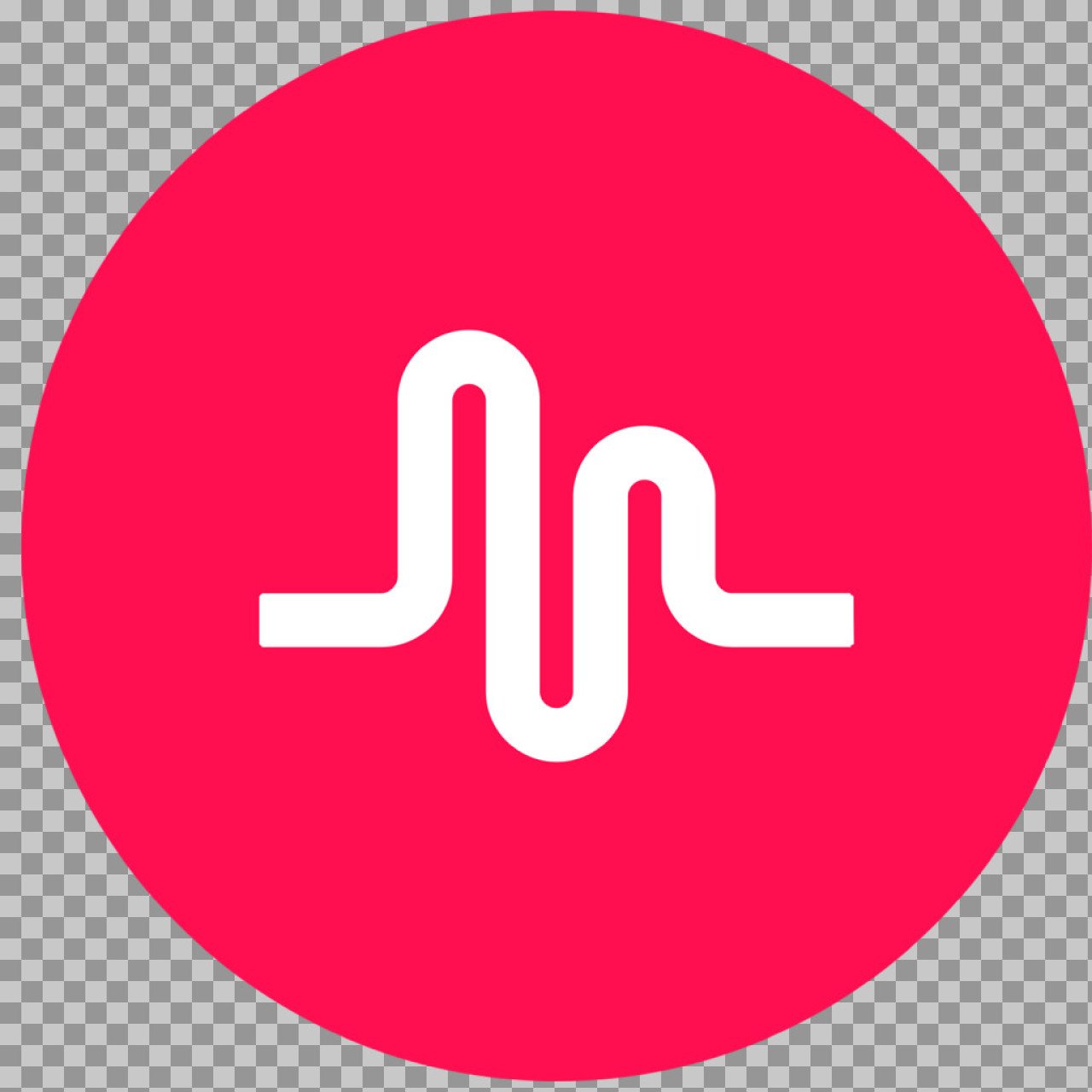 Musical.ly Logo PNG – Pink Circle Wave Icon (Legacy TikTok)