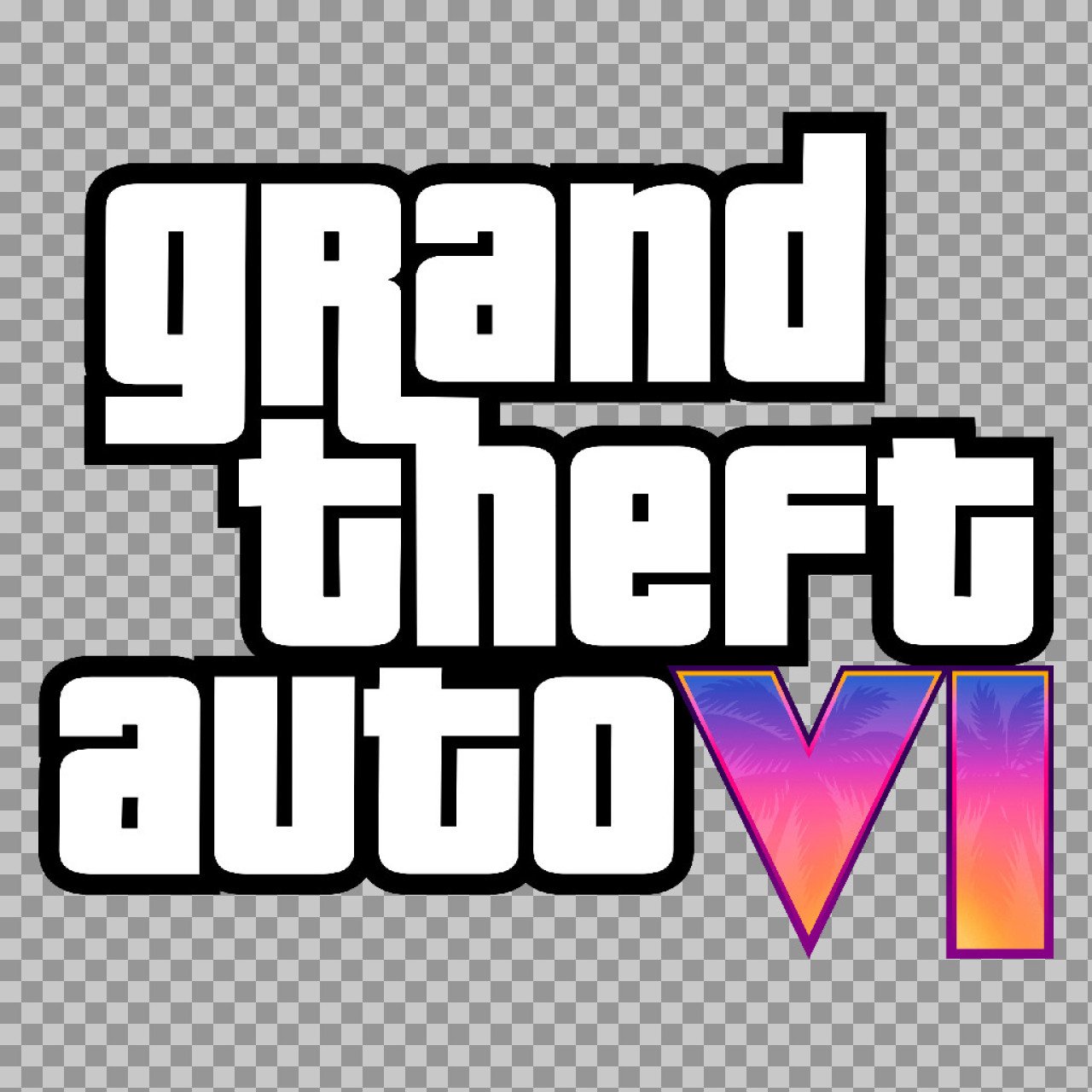 Grand Theft Auto VI (GTA 6) Logo PNG | Gaming Graphic