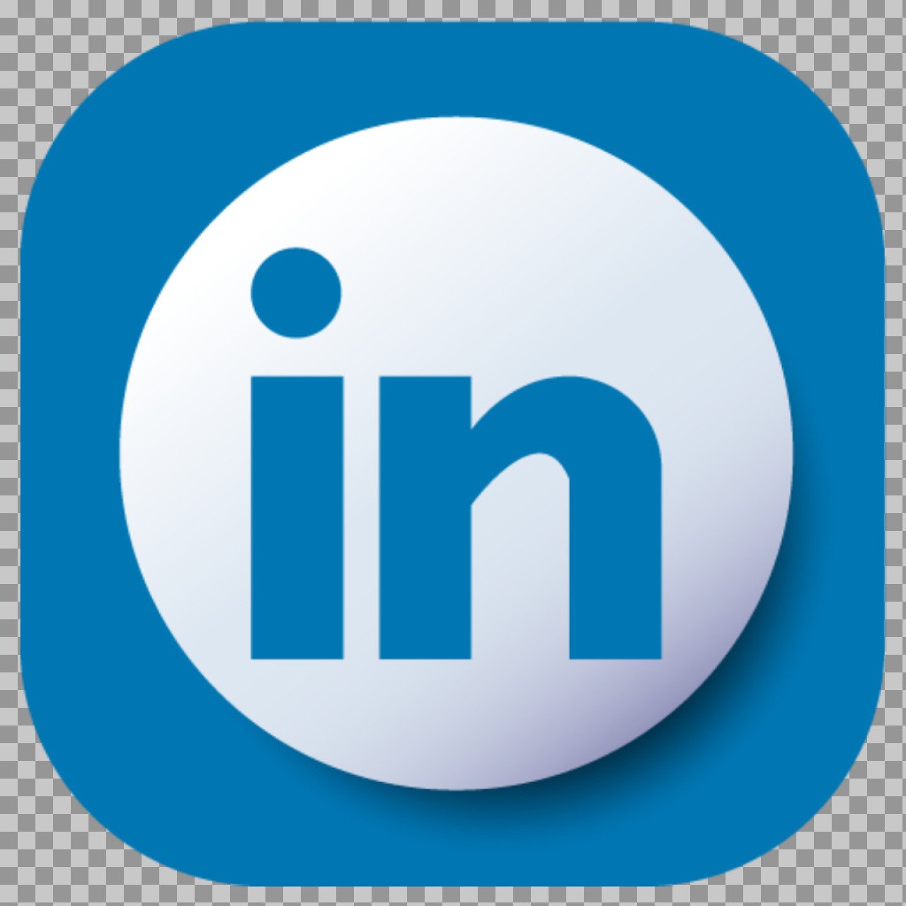 LinkedIn App Logo PNG – White “in” Icon on Blue Rounded Background