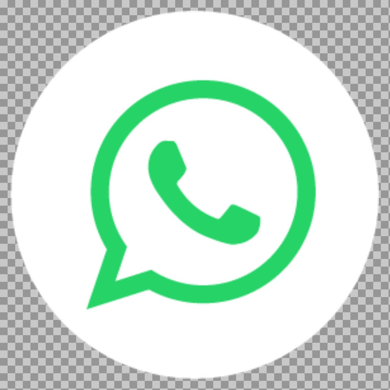 WhatsApp Logo PNG – Green Phone Chat Icon on White Circle