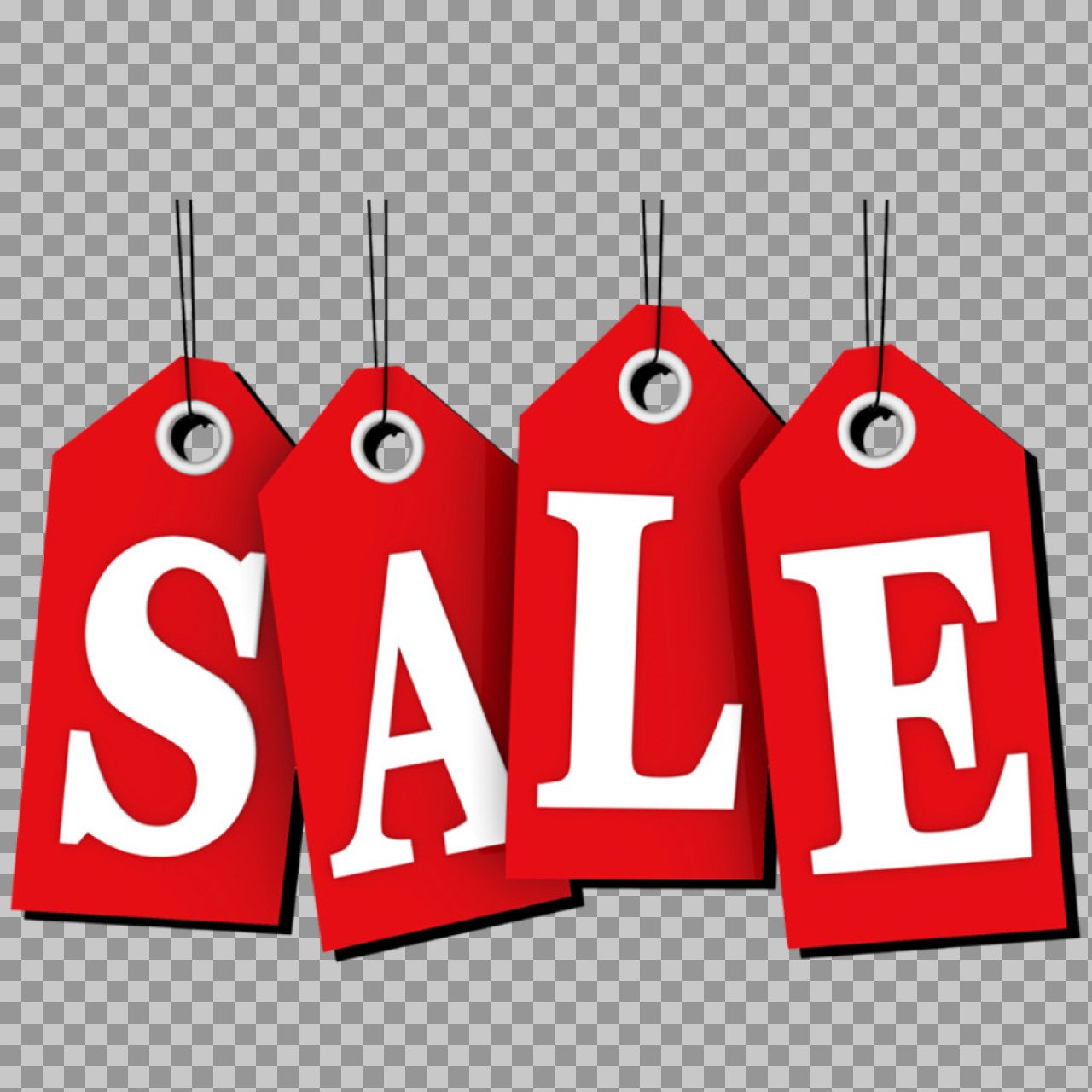 Red Sale Tags PNG | Discount Promotion Graphic
