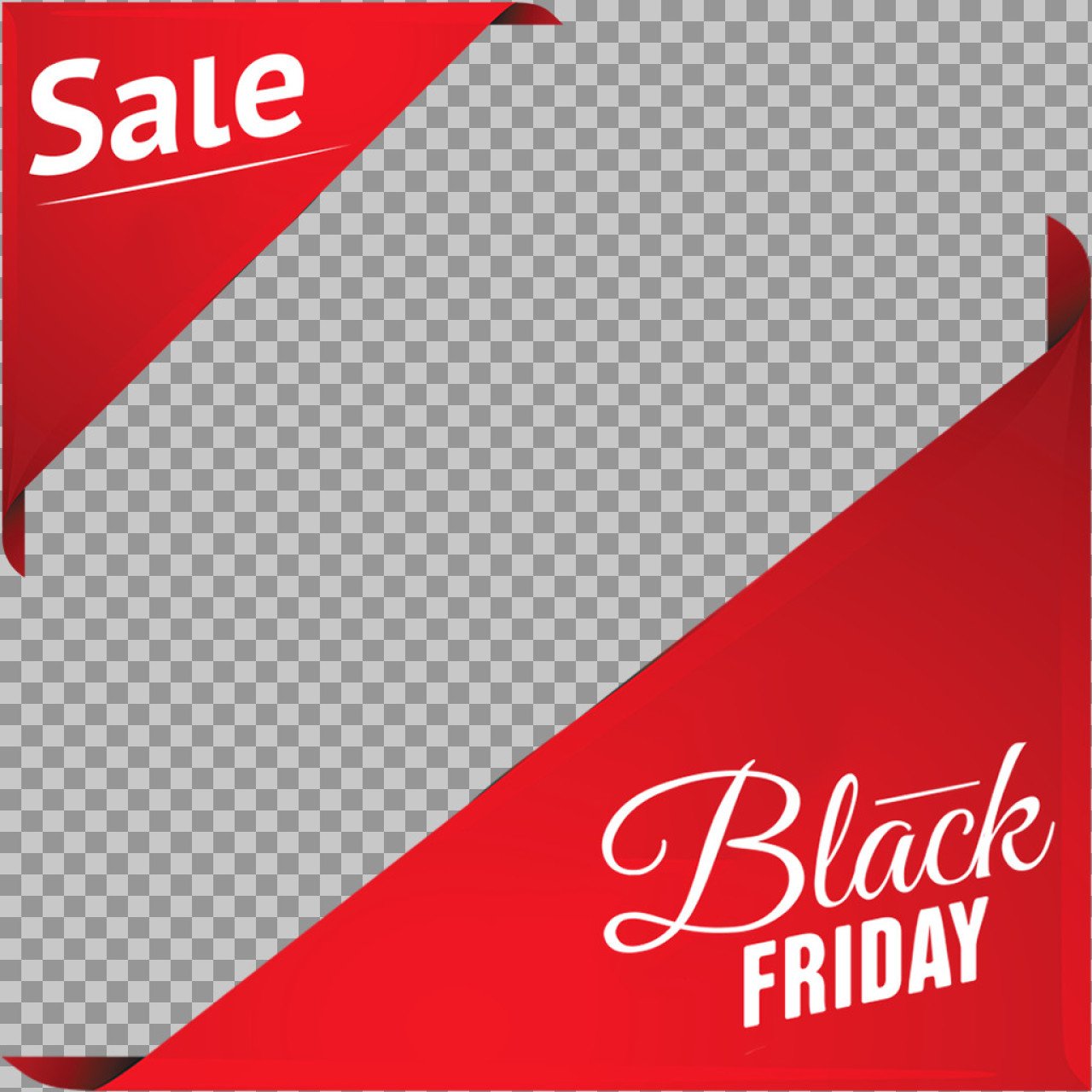 Black Friday Sale Banner PNG | Red Promotional Discount Graphic