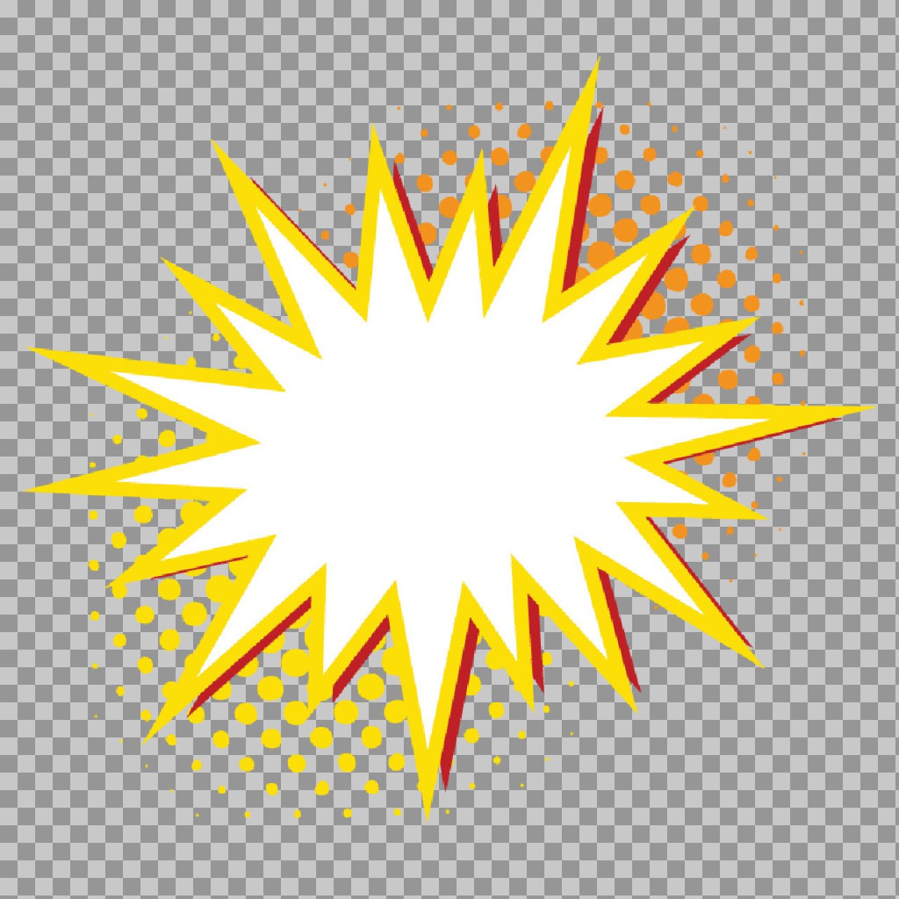 Comic Explosion Starburst PNG | Pop Art Graphic Element