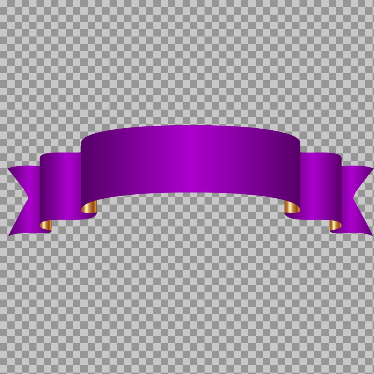 Purple Ribbon Banner PNG | Curved Ribbon Header