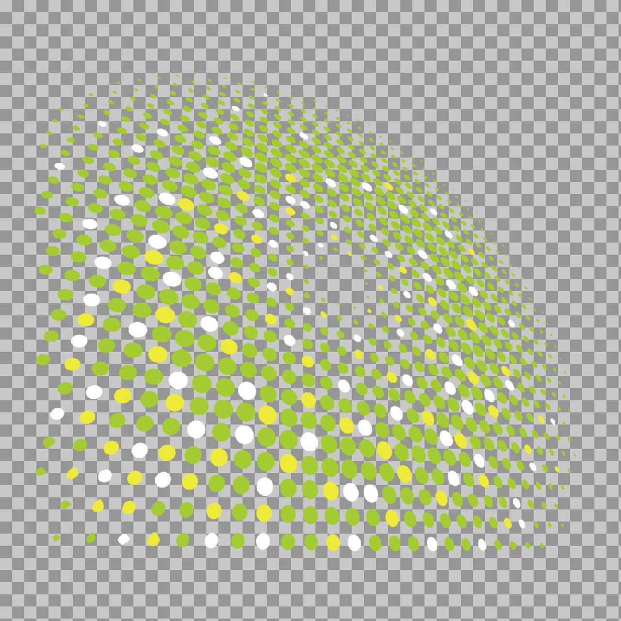 Green Yellow Dot Matrix Pattern PNG | Abstract Dots Background