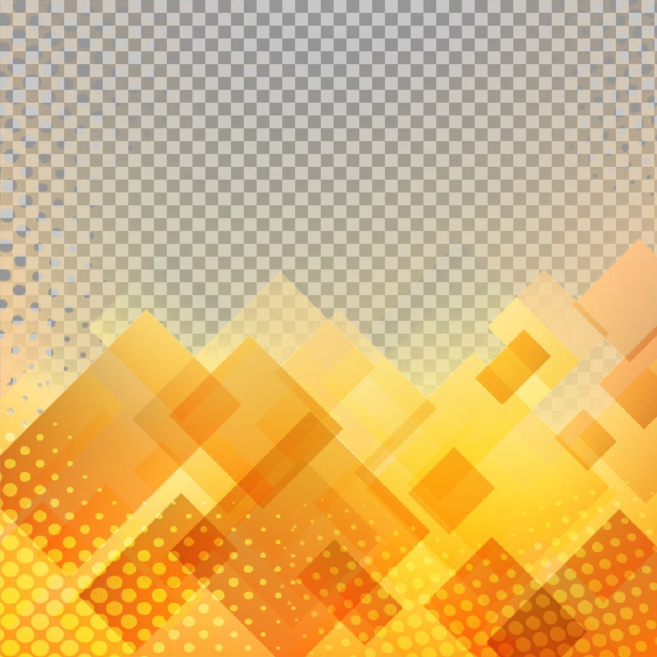 Abstract Orange Geometric Background PNG | Halftone Gradient