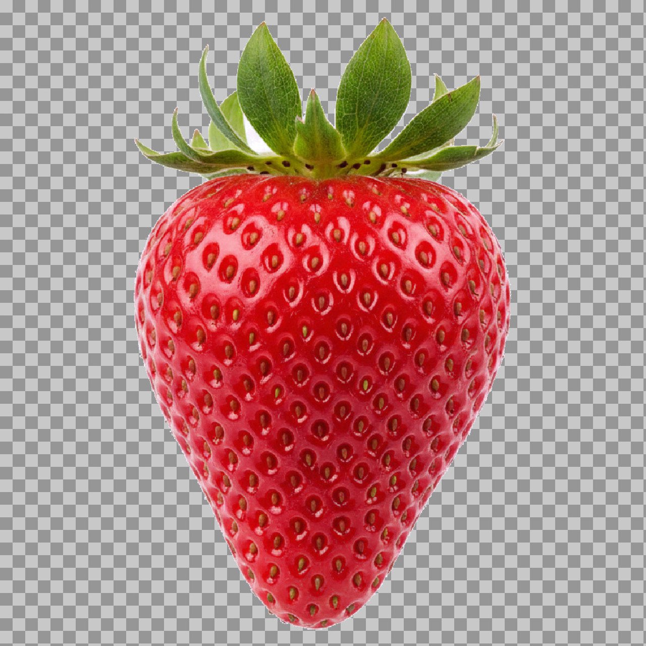 Single Strawberry PNG Transparent | Fresh Strawberry Cutout
