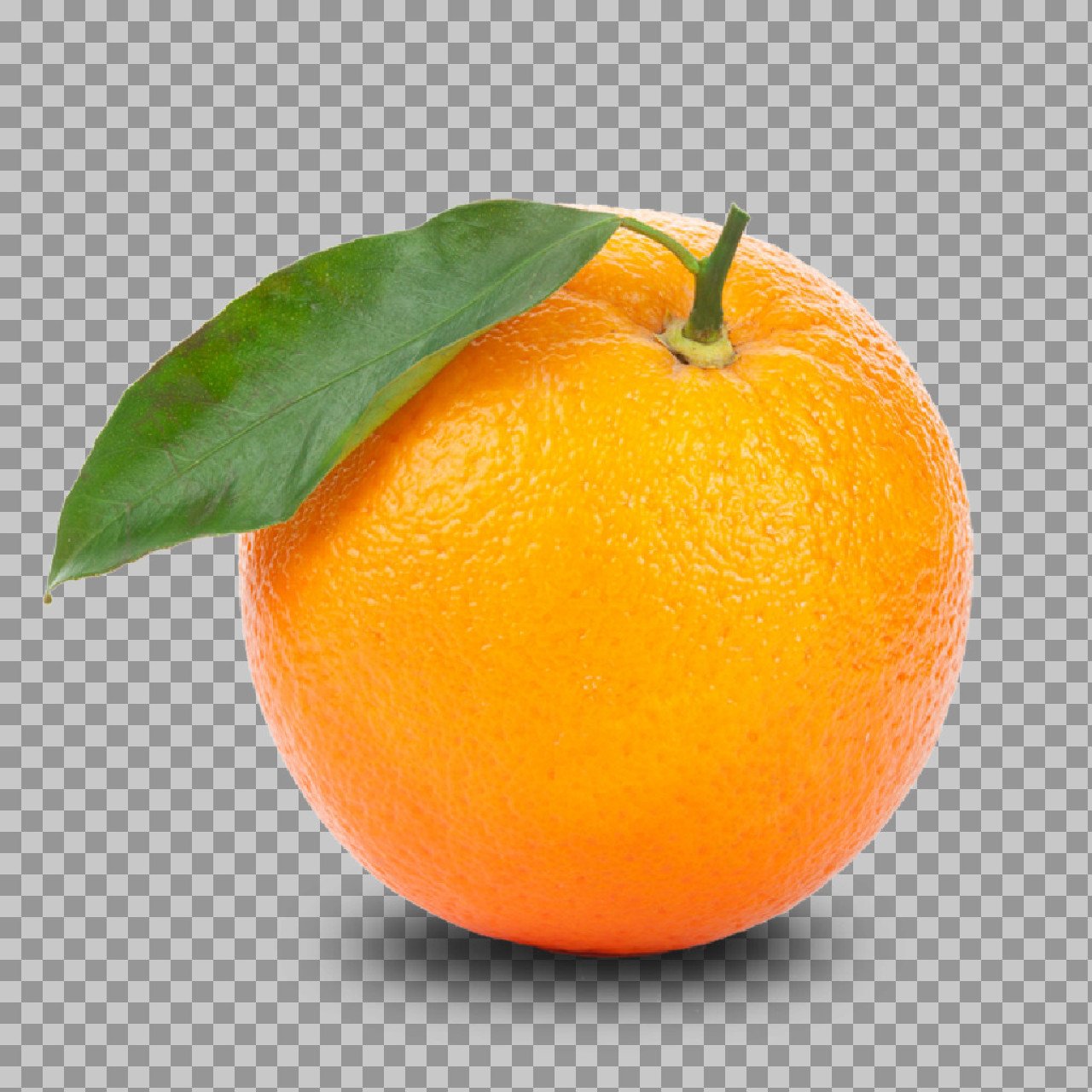 Fresh Orange PNG Transparent | Orange with Leaf Cutout