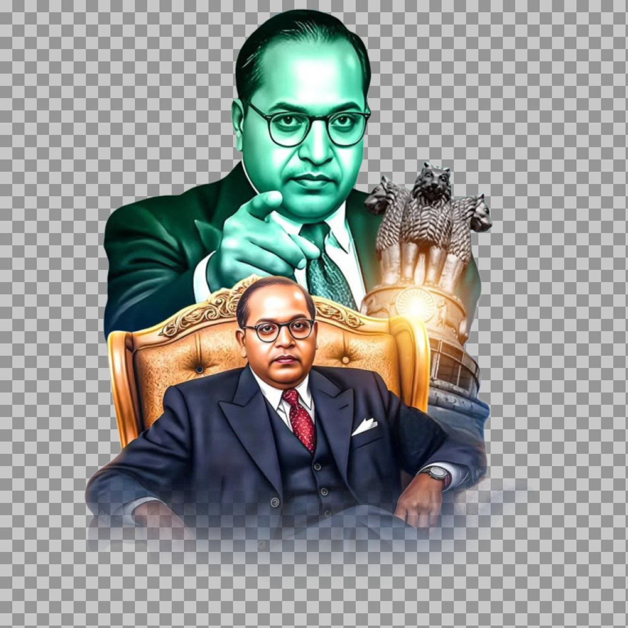 Dr. B. R. Ambedkar PNG Transparent Background (HD)