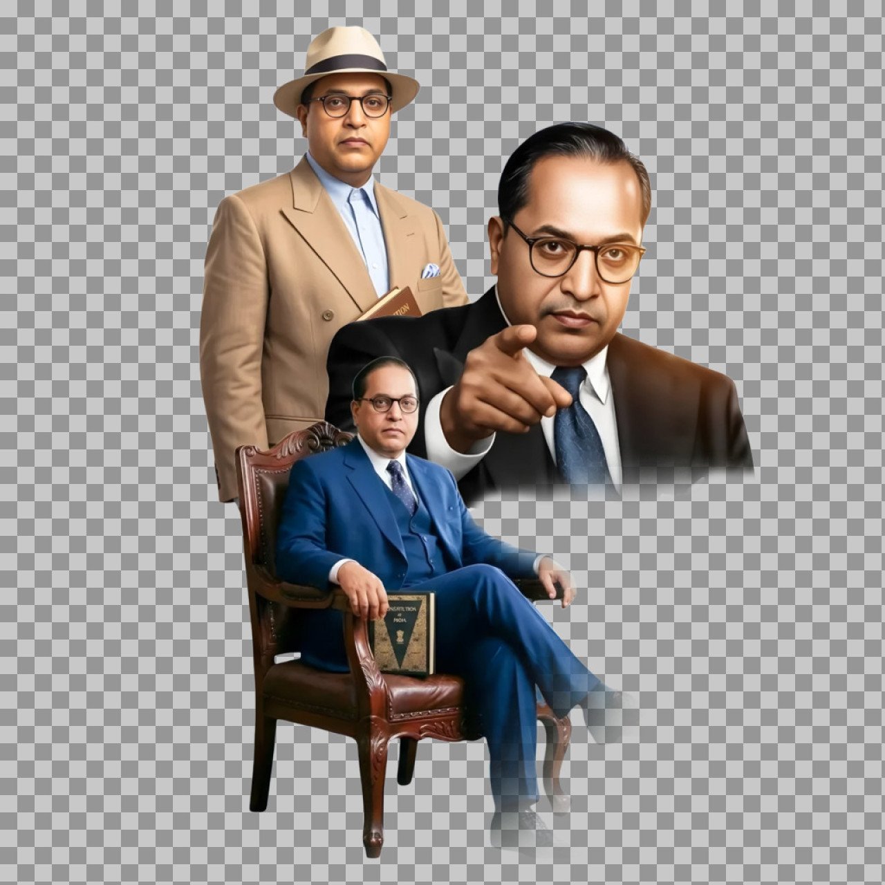 Dr. B.R. Ambedkar Composite PNG | Free HD Babasaheb Photo Download
