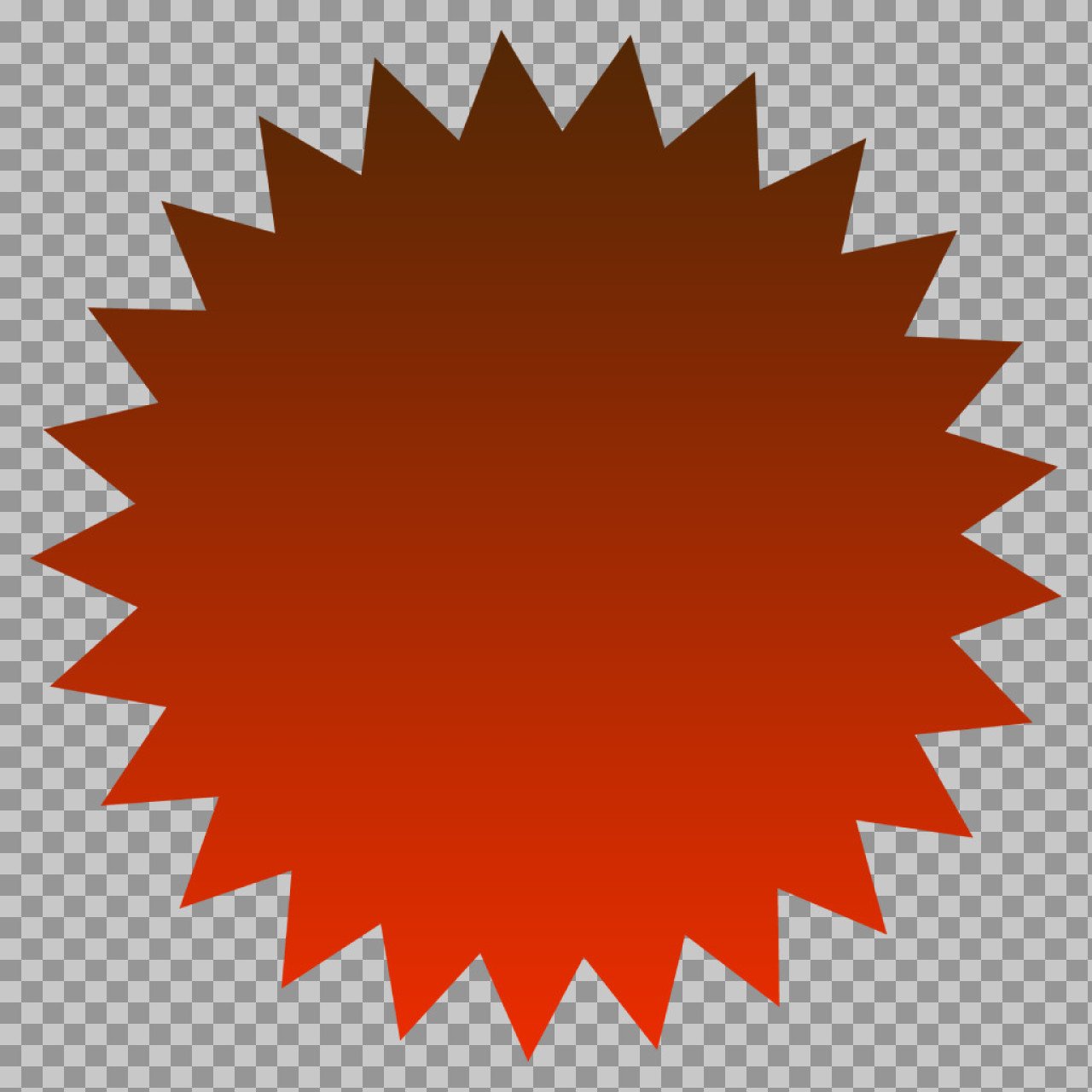 Orange Starburst Badge PNG - Sale & Promotion Label Shape
