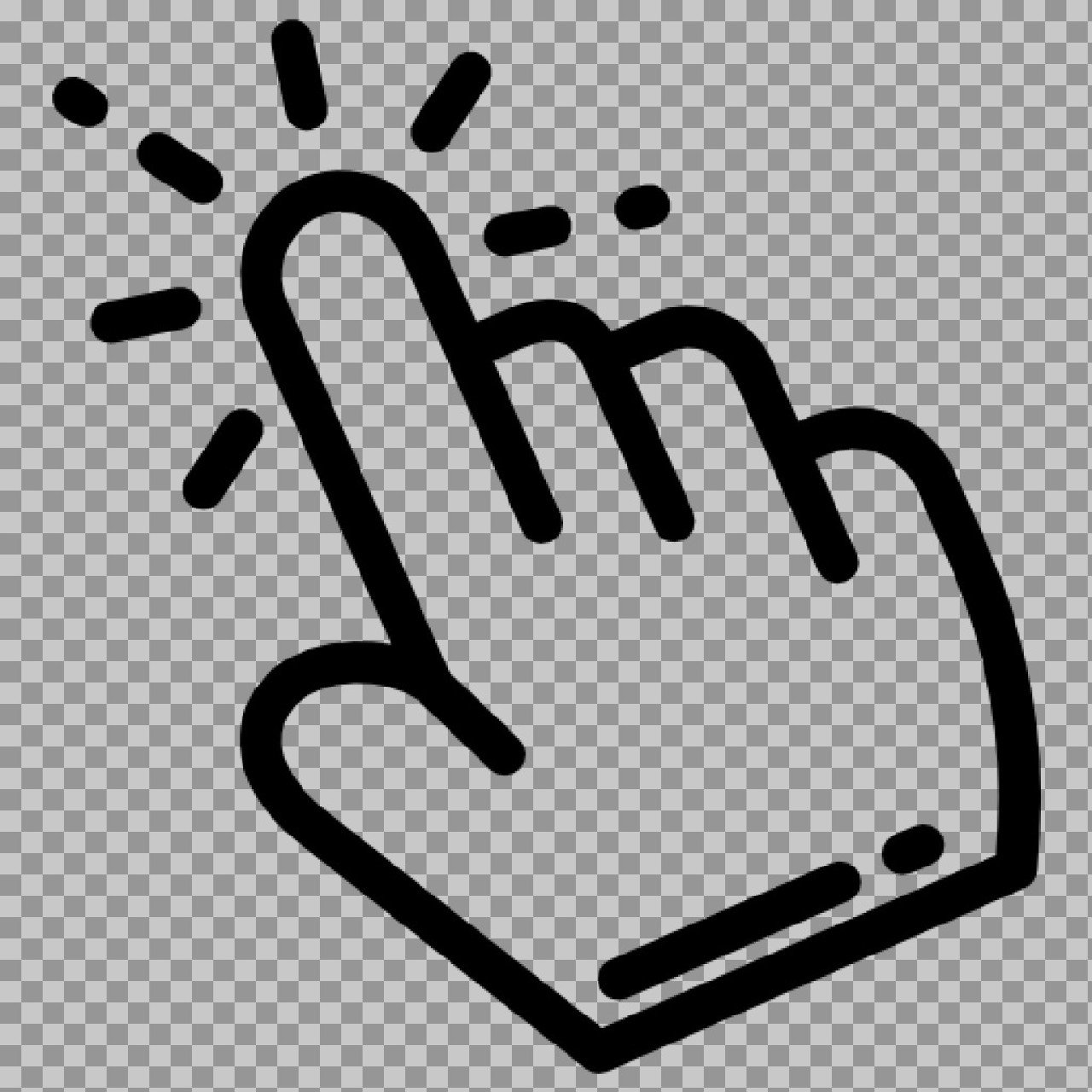 Hand Click Cursor Icon PNG - Transparent High-Quality Download