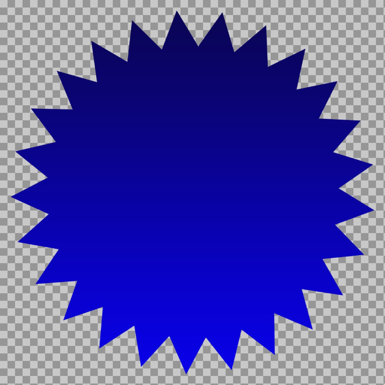 Dark Blue Multi-Point Starburst Badge PNG Graphic  designer