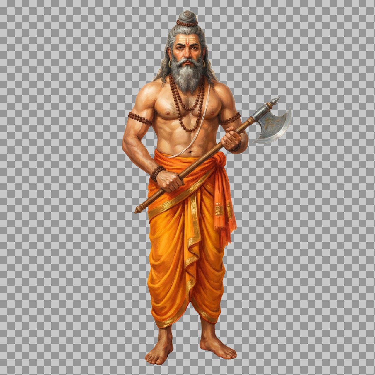 Lord Parshuram PNG Image – HD Transparent Background with Axe