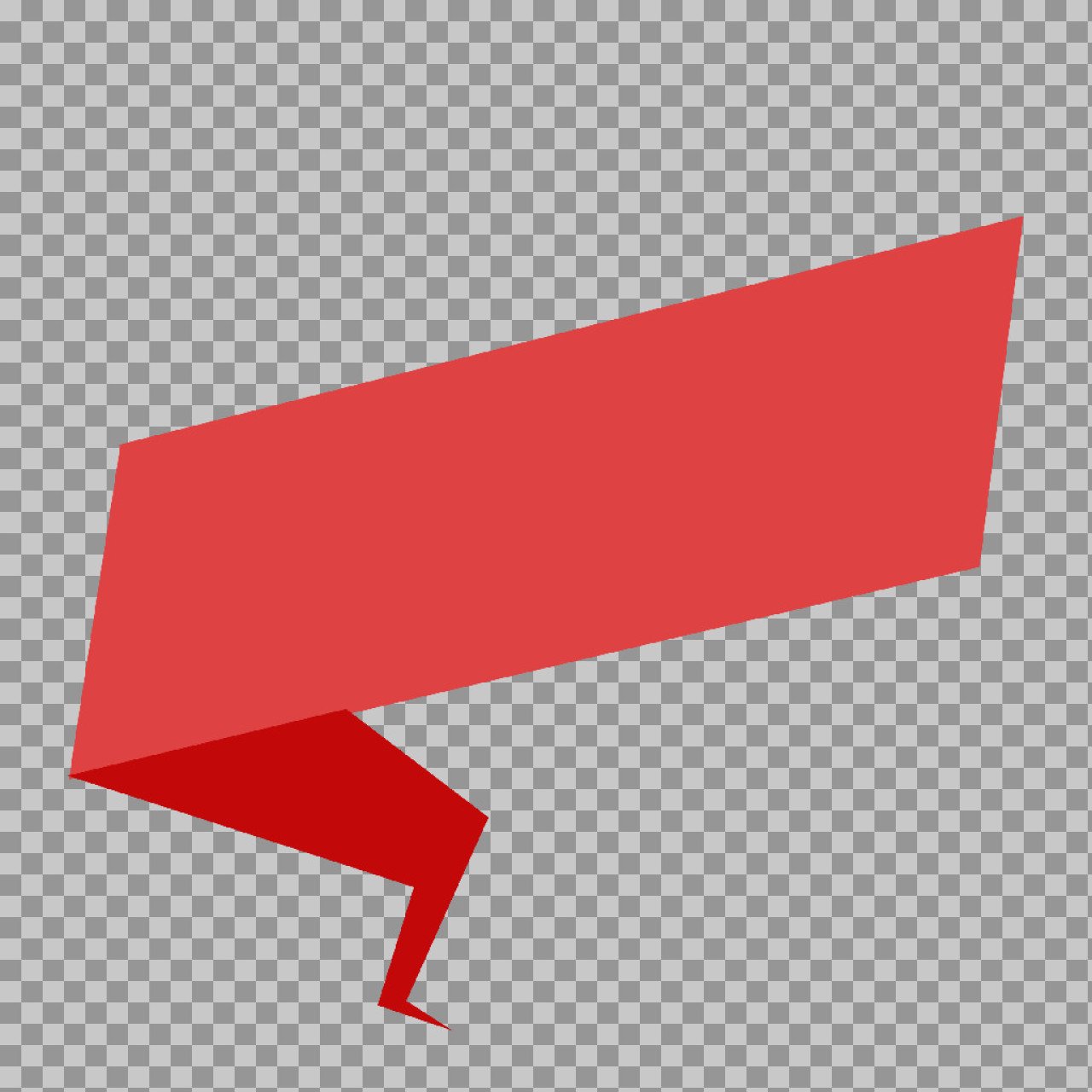 Red Abstract Speech Bubble Shape PNG – Transparent Banner