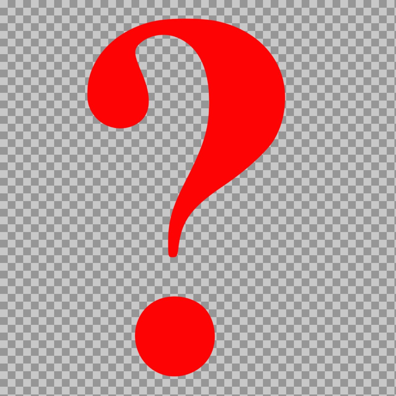 Red Question Mark Icon PNG – Transparent Image