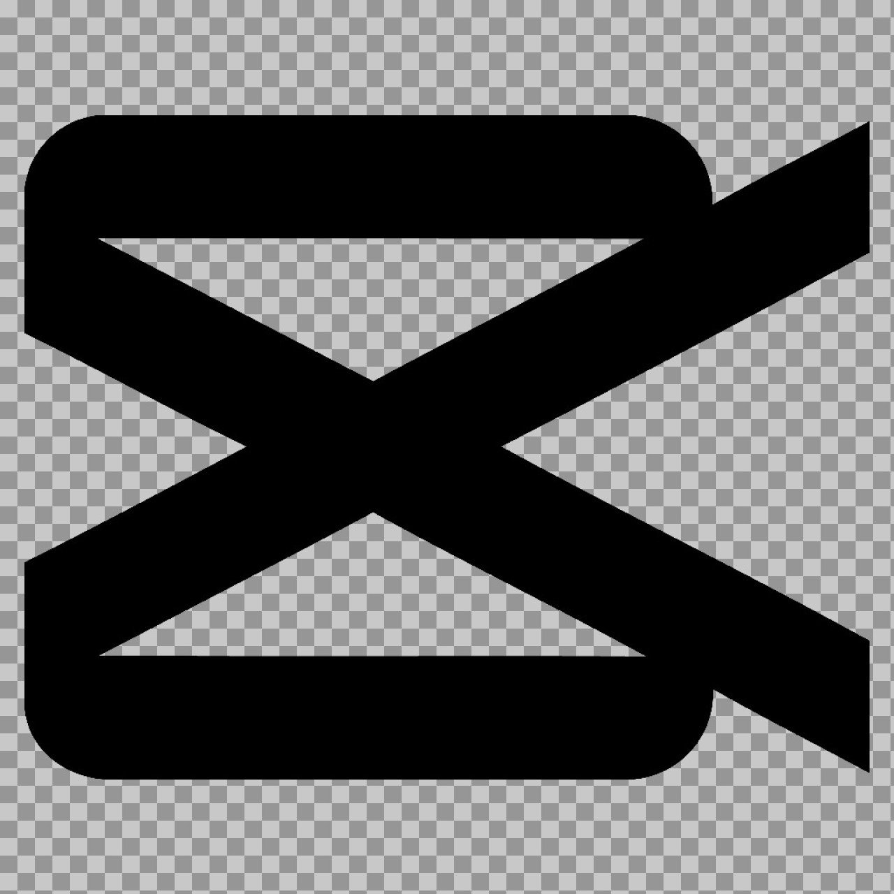 Download CapCut Black Logo PNG | High-Res Transparent Icon