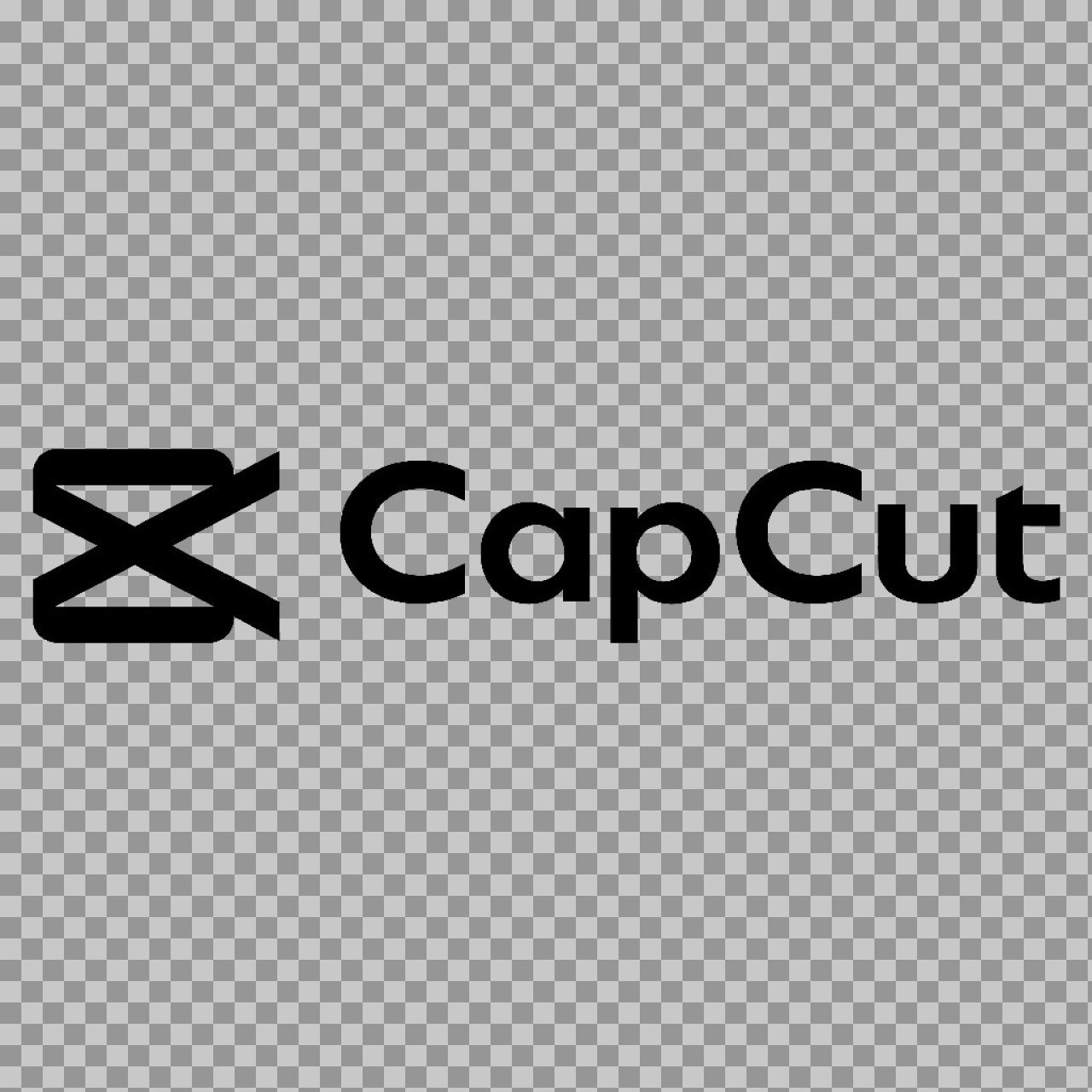 Download CapCut Logo with Text PNG | Black Transparent Icon