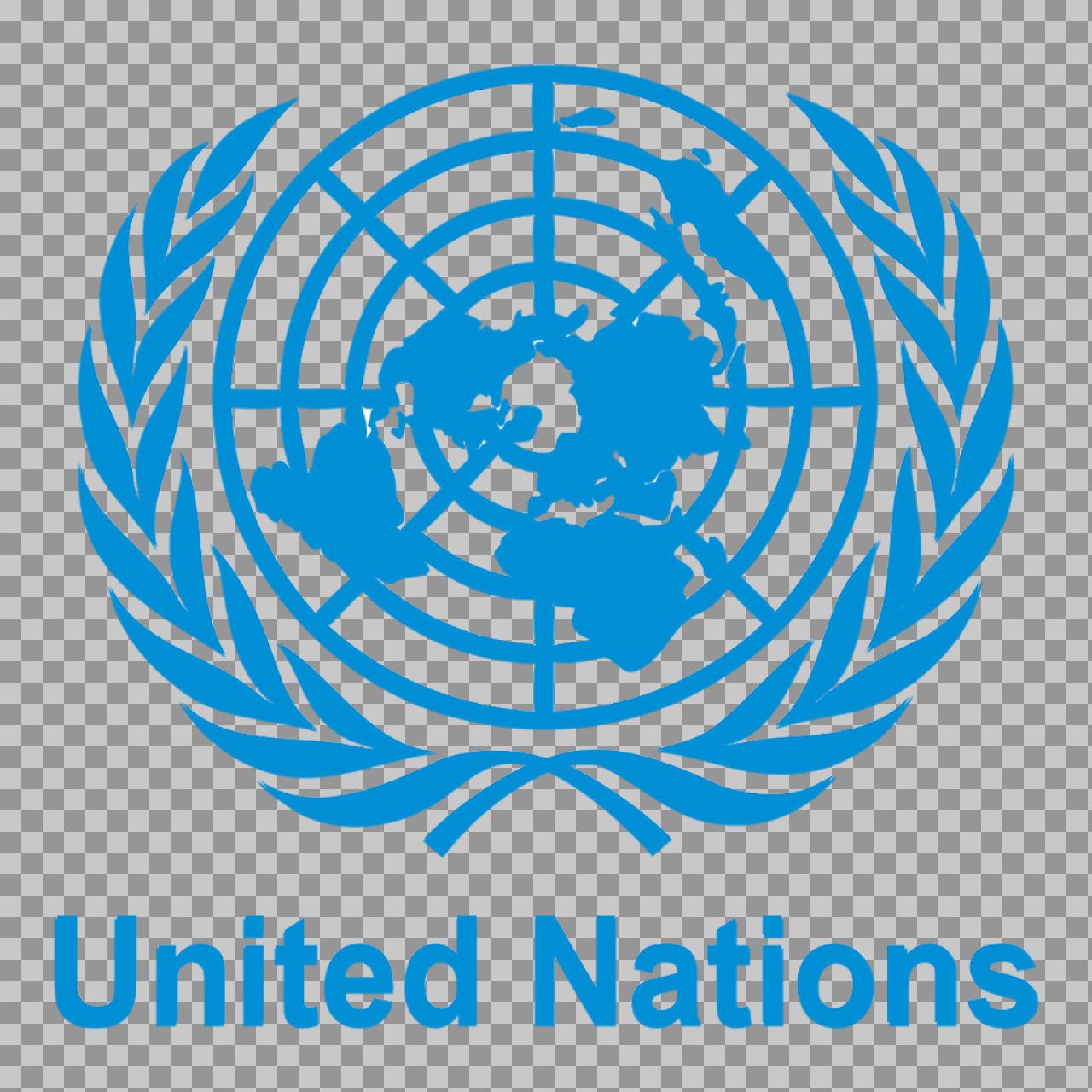 Download United Nations Official Logo HD | UN Blue Emblem with "United Nations" Text Vector PNG