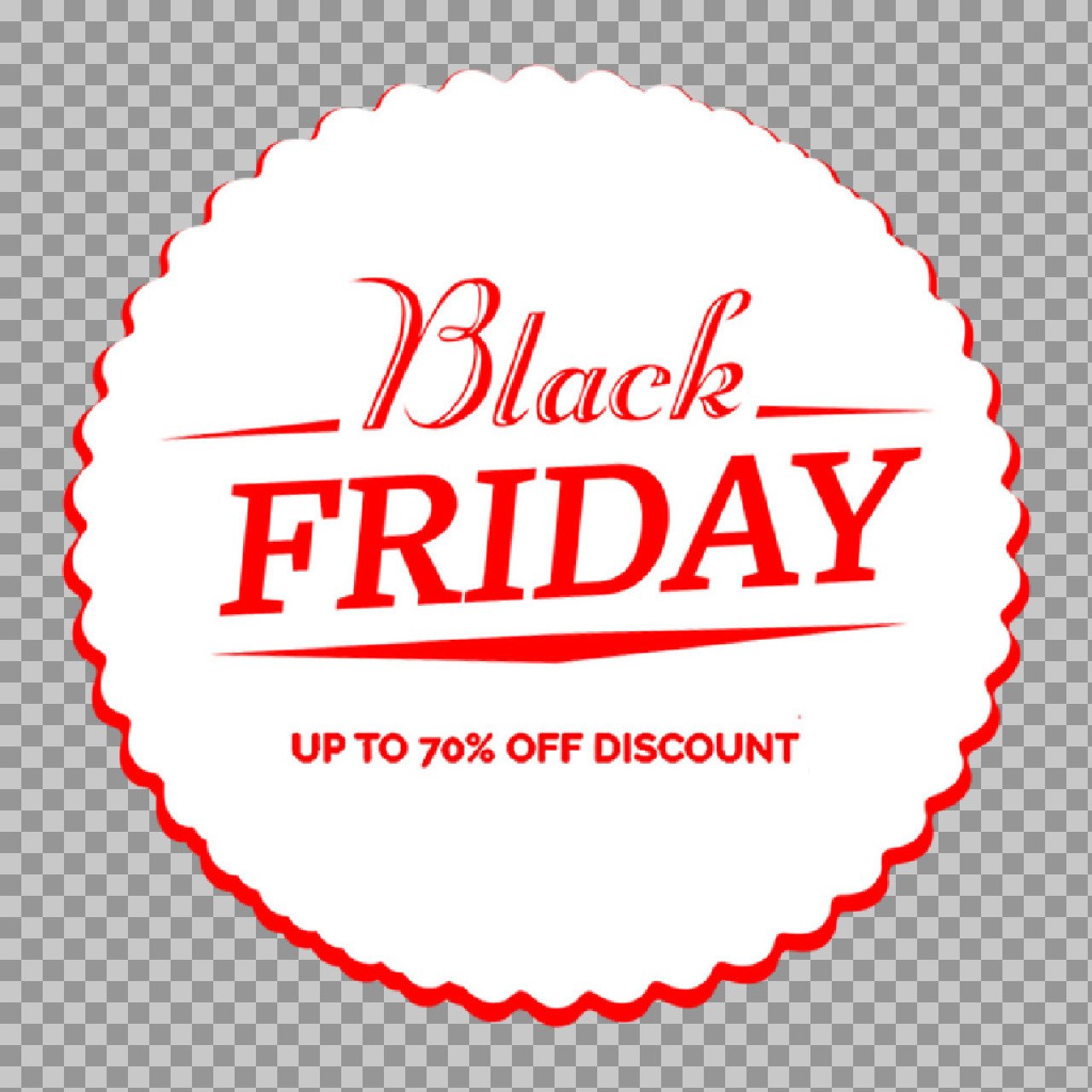 Black Friday Sale Badge | Up to 70% Off Discount Graphic