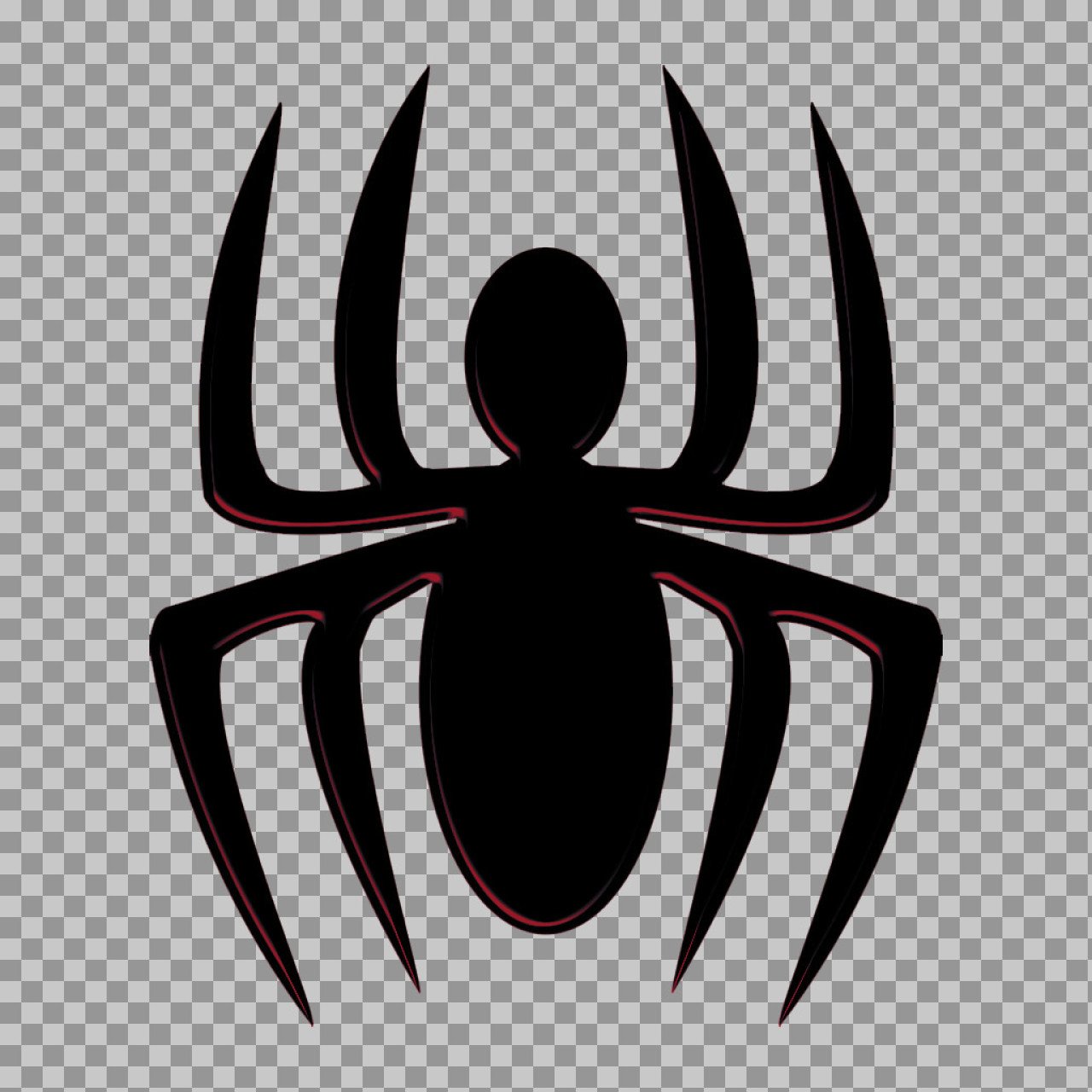 Black Spider Logo PNG | Dark Superhero Symbol Stencil Download