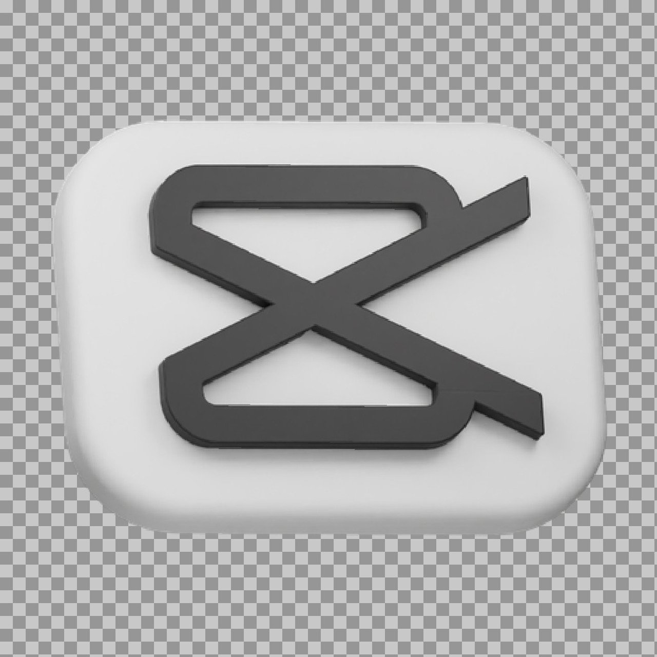 CapCut 3D Logo PNG | Video Editing App Icon Transparent Image