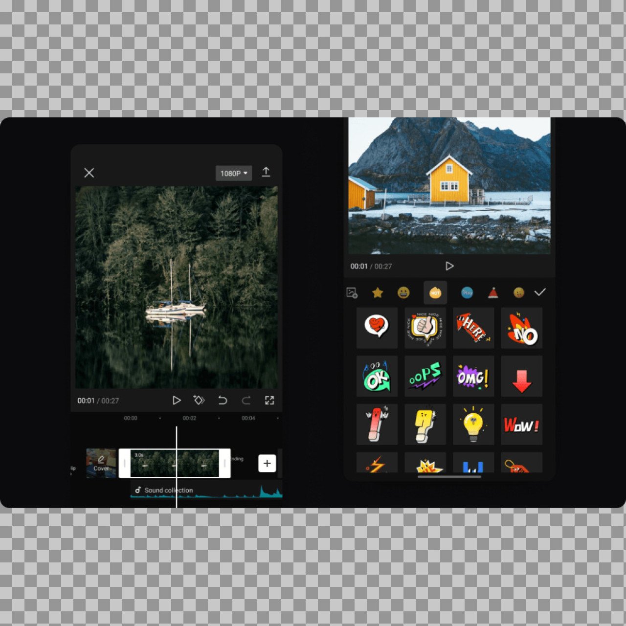 CapCut Video Editor Interface PNG | Free Download Editing App Screenshot