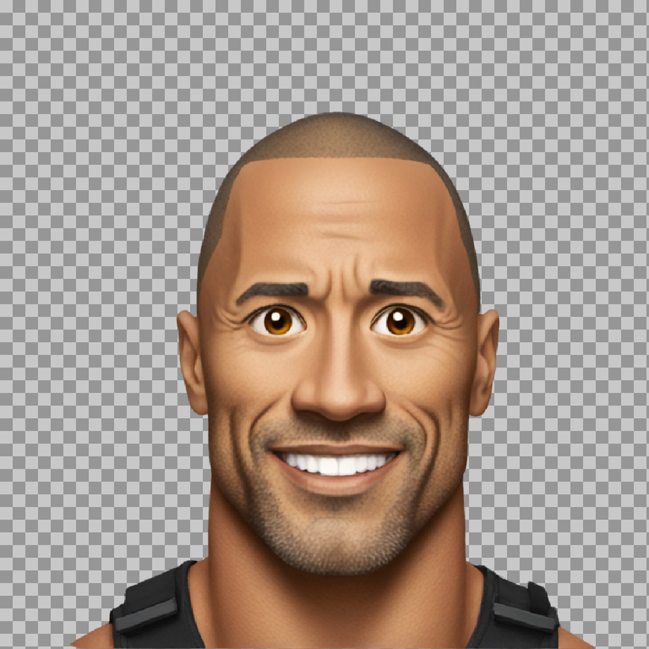 Dwayne "The Rock" Johnson 3D Emoji PNG | Free Transparent Sticker Download
