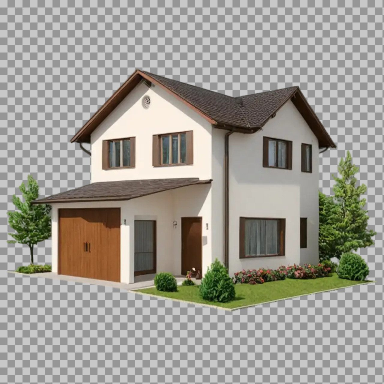 Modern House PNG Download | 3D Family Home Transparent HD Image
