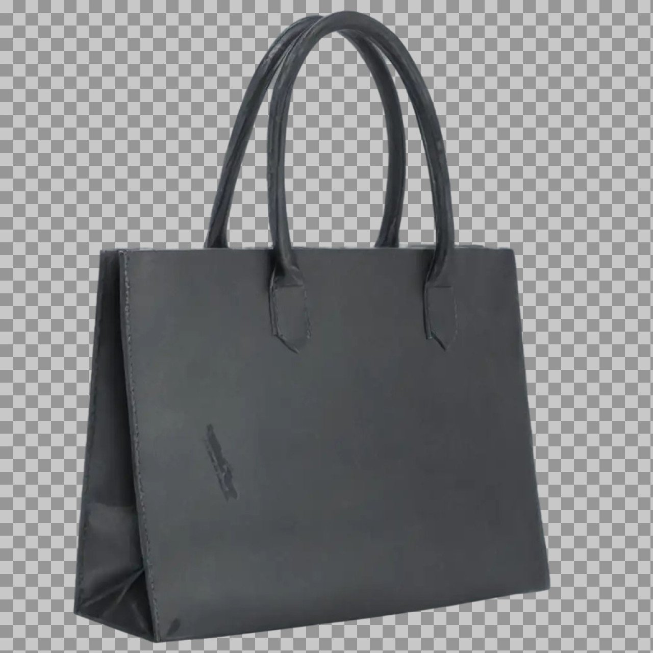 Black Leather Tote Bag PNG | Free Transparent Handbag Image Download