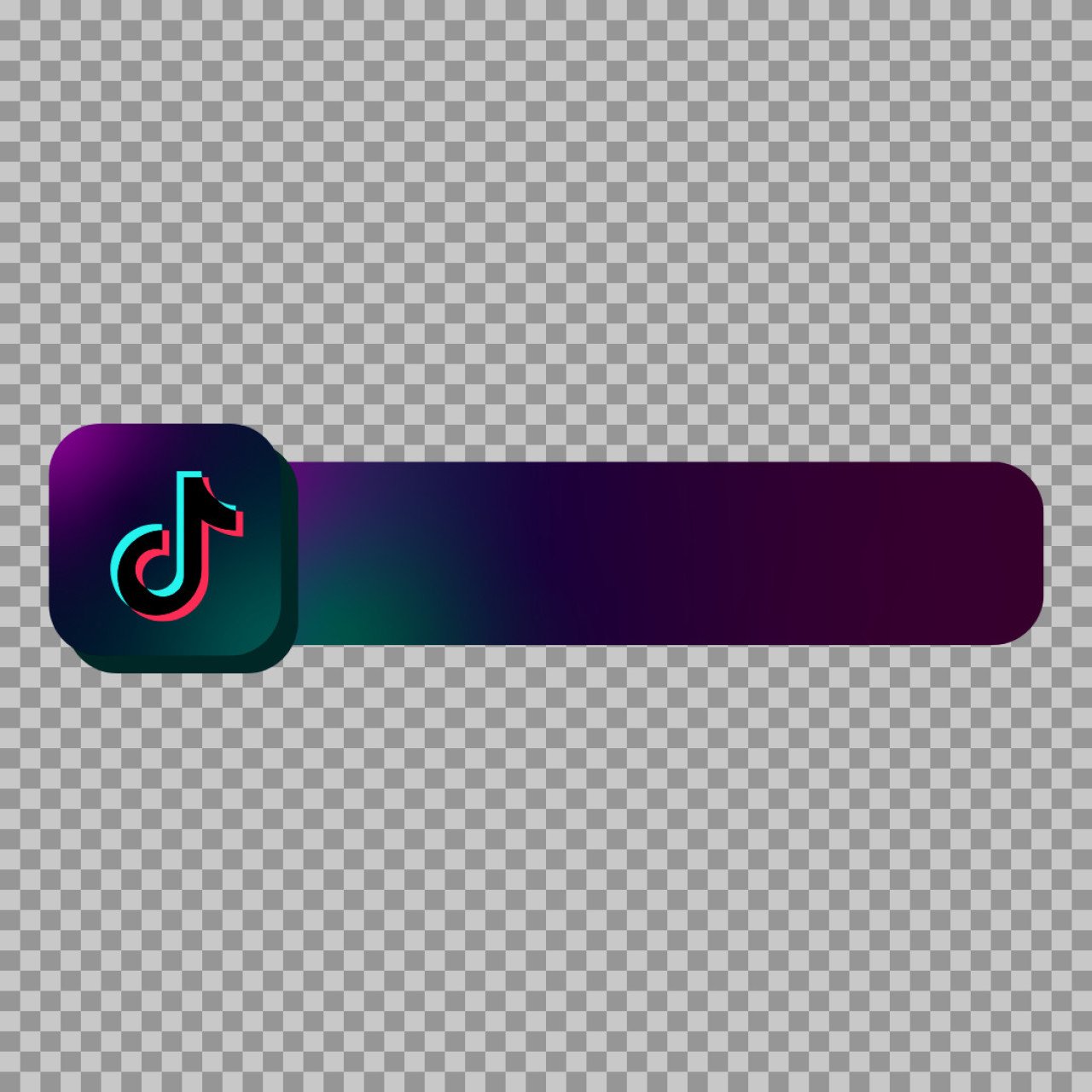 TikTok Username Banner PNG - Free Gradient Lower Third Template Download
