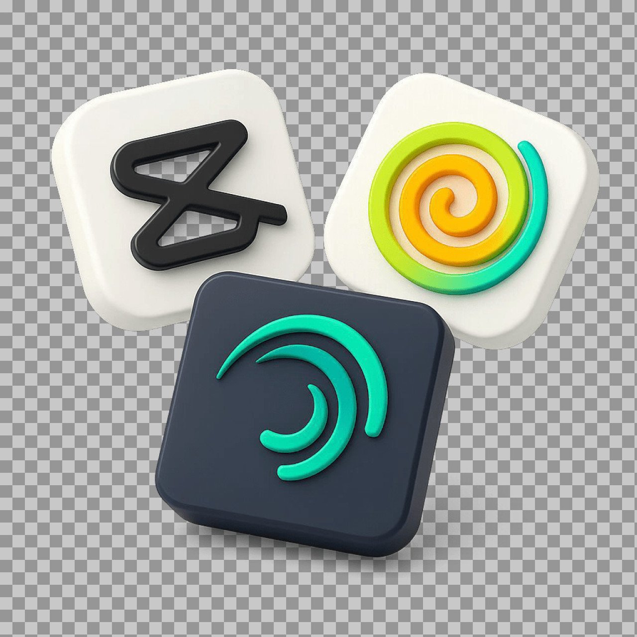Top Video Editing Apps: CapCut, Alight Motion & Funimate | 3D Icons
