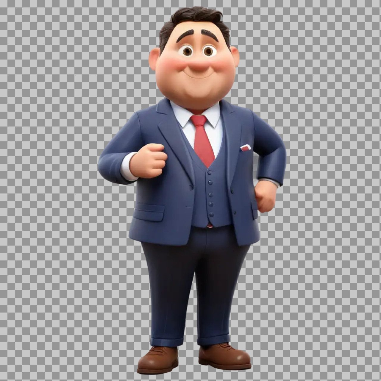 3D Cartoon Businessman PNG | Corporate Character in Suit - Free Transparent Image