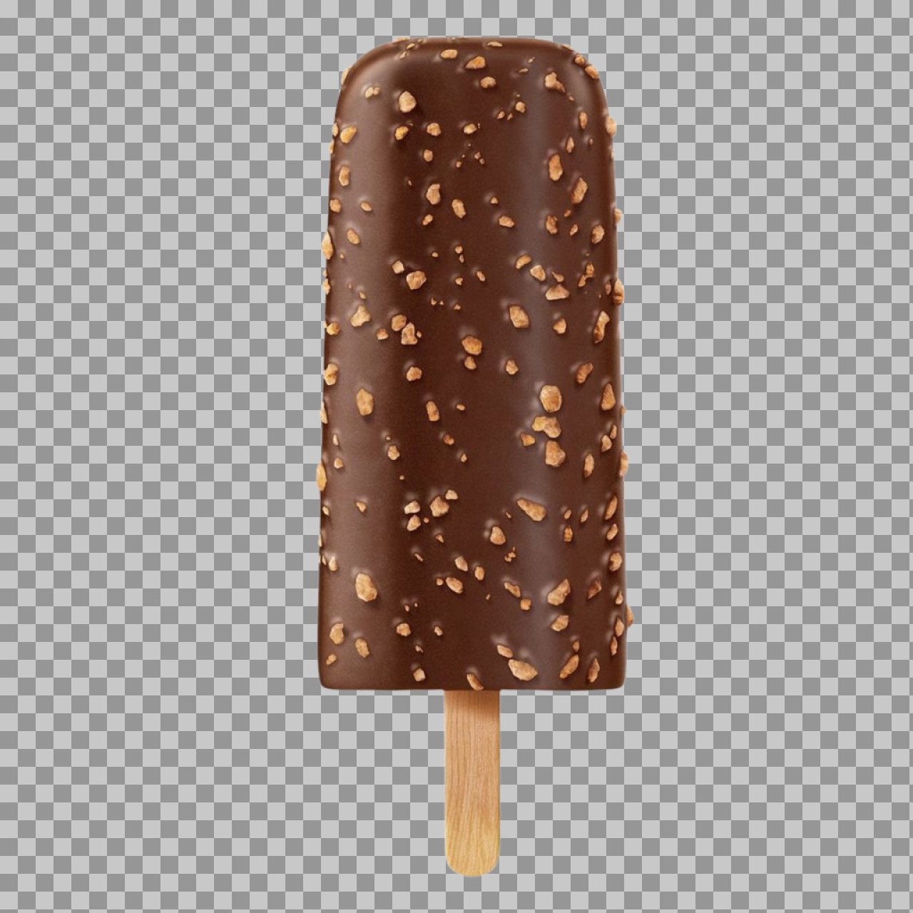 Chocolate Almond Ice Cream Bar PNG | Transparent Frozen Dessert Image Download
