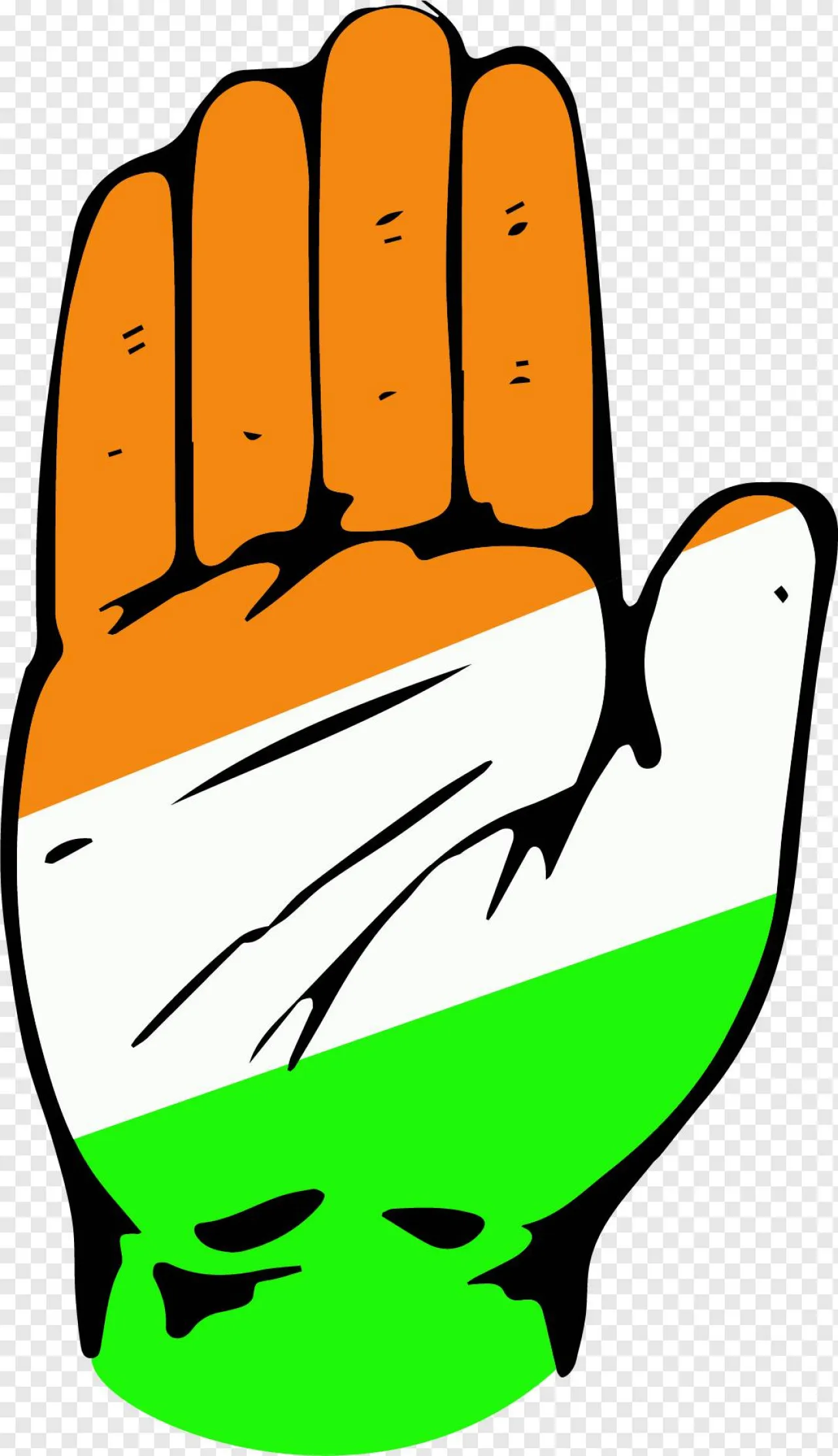 Indian National Congress (INC) Hand Symbol PNG – Free Congress Party Logo Download